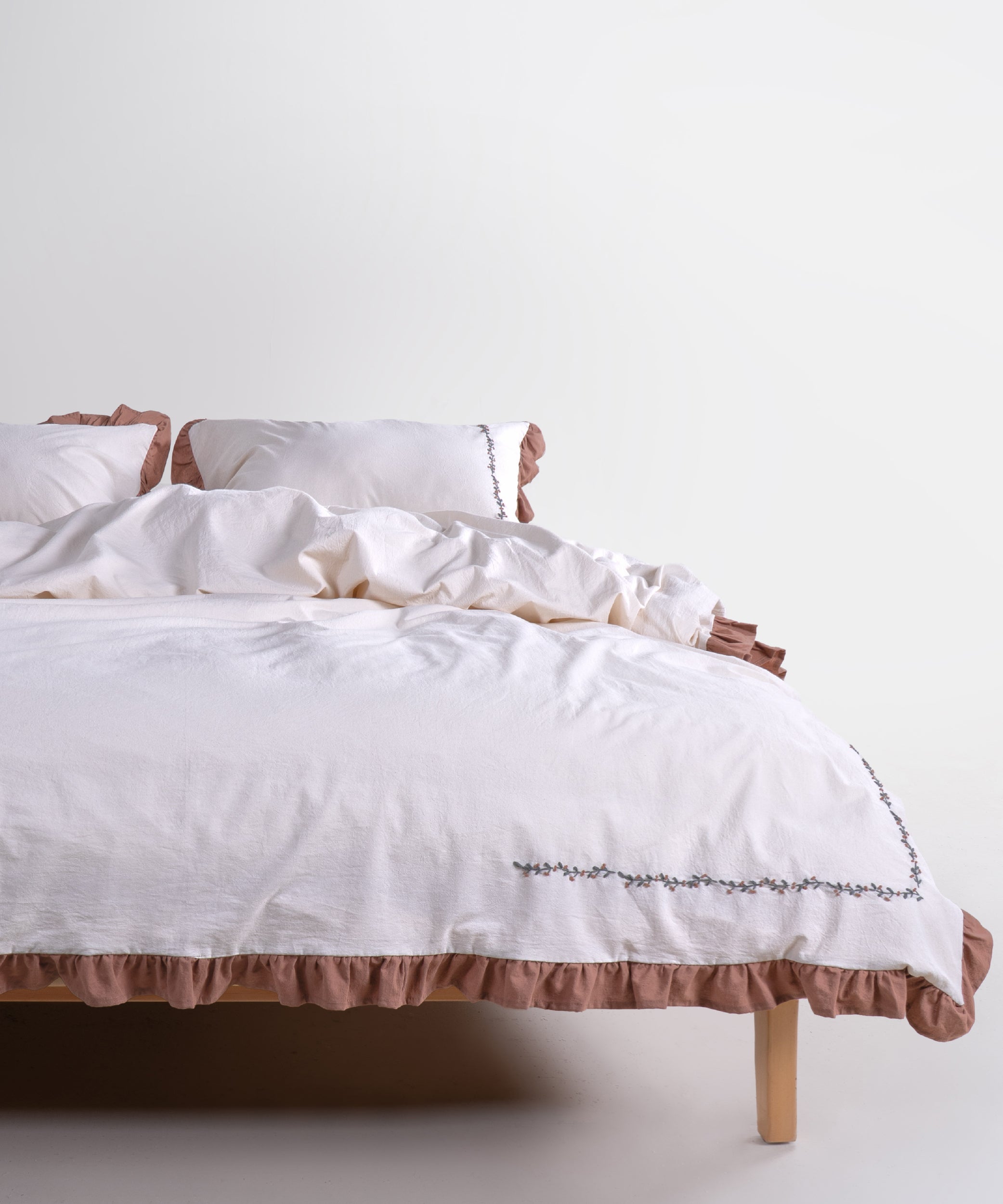 Hand embroidered, eco-washed and beautifully soft