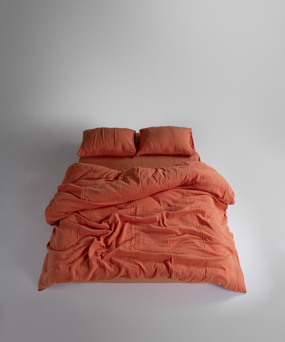 Esse 100% Soft Cotton Gauze/Muslin Pillowcase - Mecca Orange