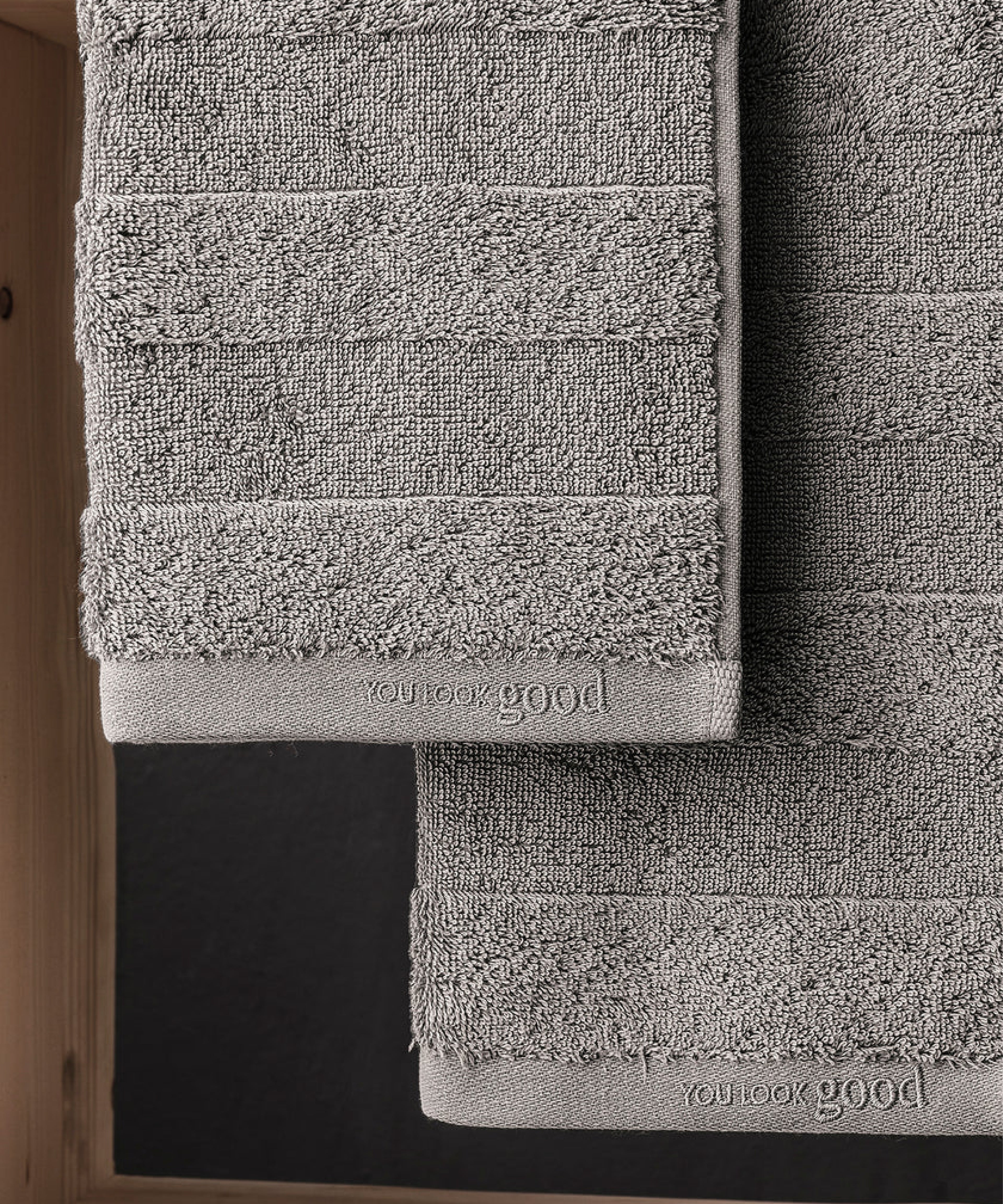 Mons - 50x90cm 1 Towel + 70x140cm 1 Towel Grey