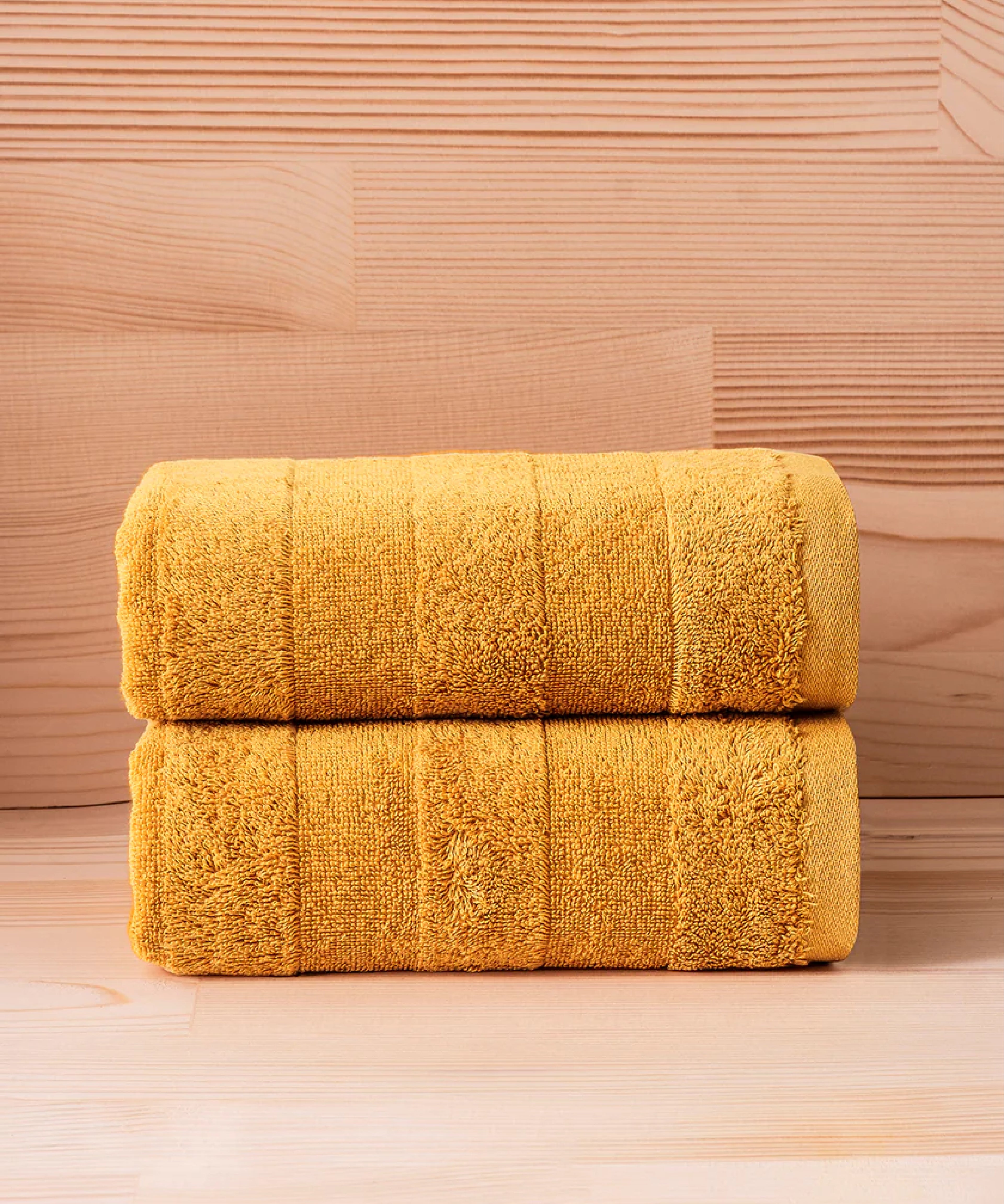 Mons - 50x90cm Set of 2 Towels Mustard
