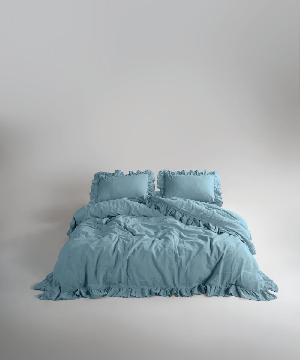Stonewash Exclusive 100% Soft Cotton Pillowcase Mineral Blue