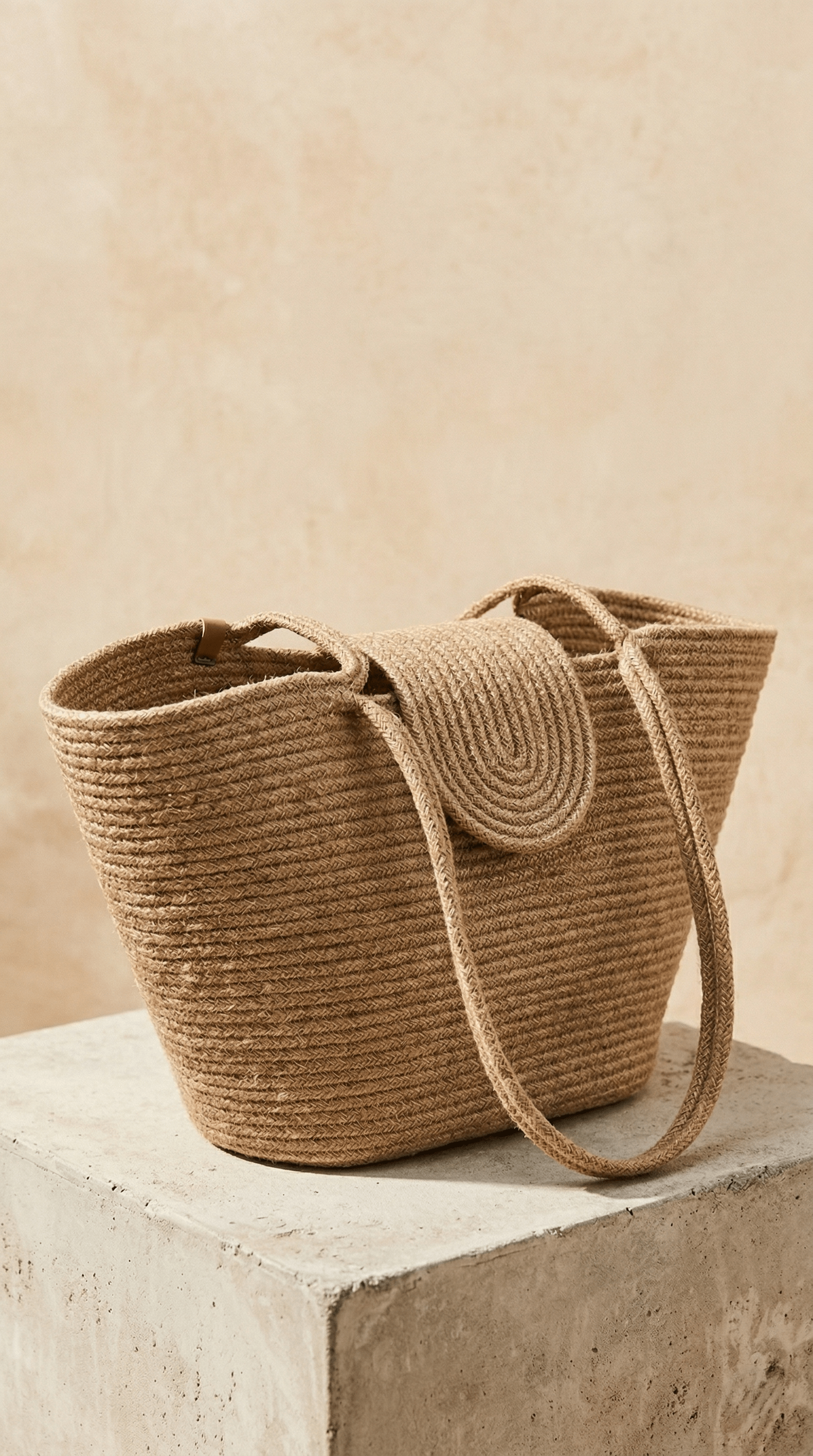 Boho Straw Style Magnetic Closure Natural Shoulder Bag - Natural