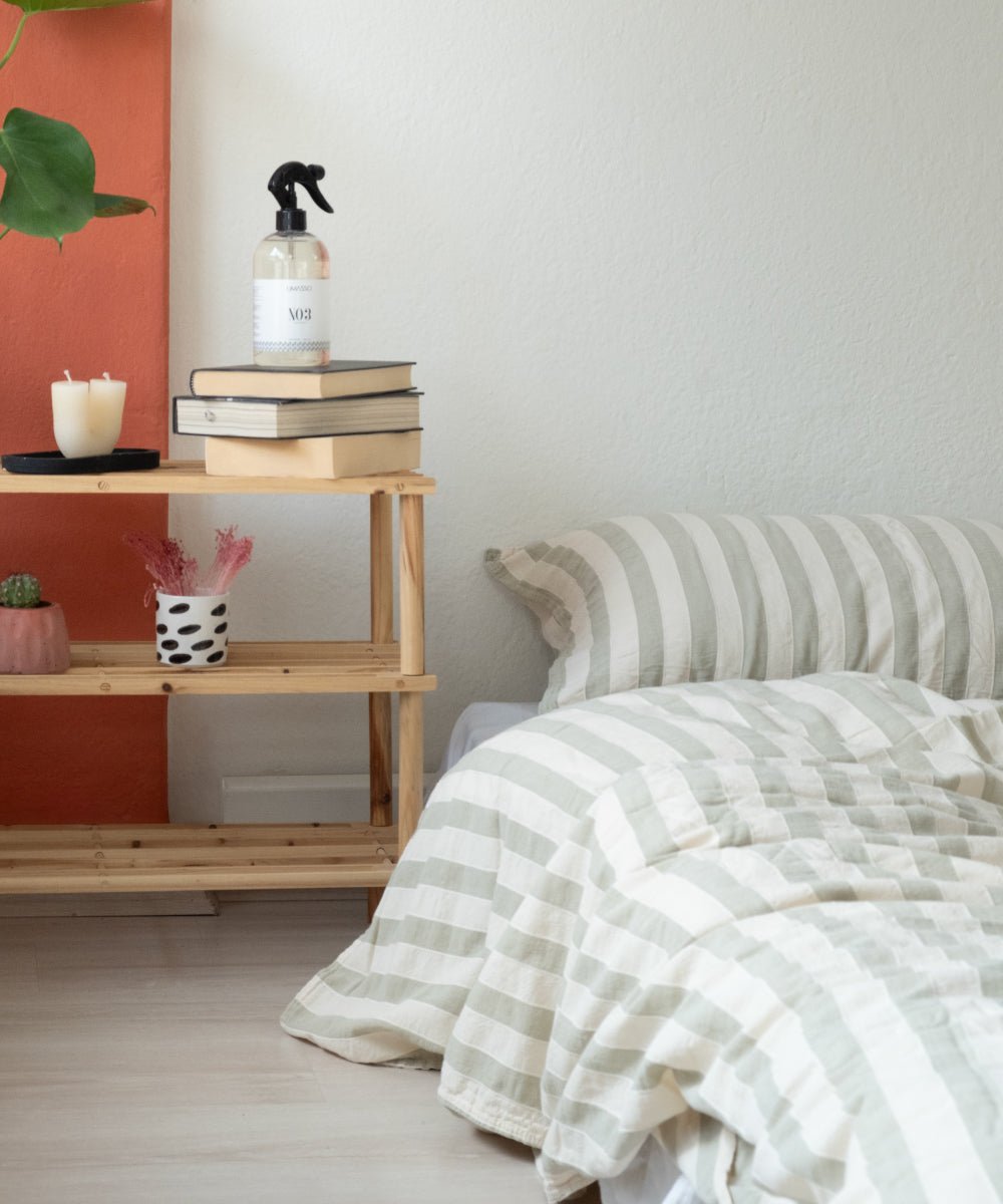 Garmenwashed Green Wood 100% Cotton Duvet Cover Set