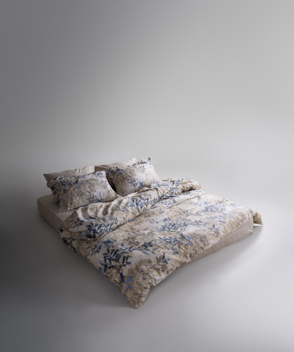 Cinque Terra 100% Cotton Printed Sateen Duvet Cover Set