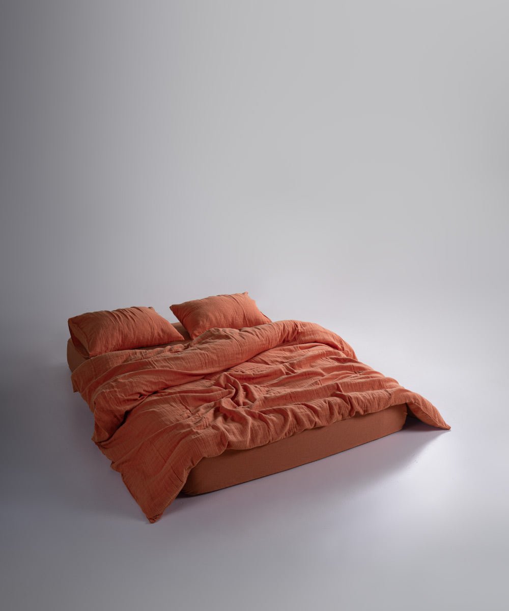 Esse 100% Soft Cotton Gauze/Muslin Pillowcase - Mecca Orange