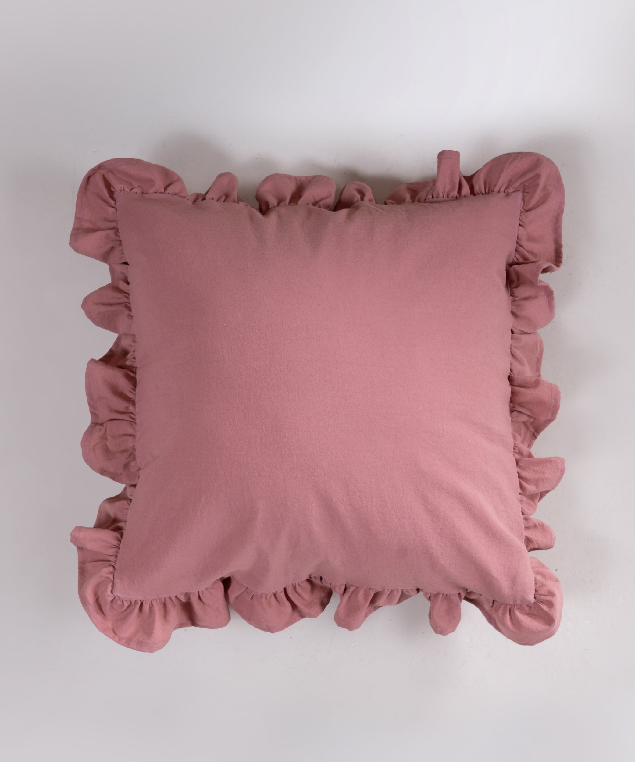 Stonewashed 100% Cotton Exclusive Old Rose Cushion - 45X45cm
