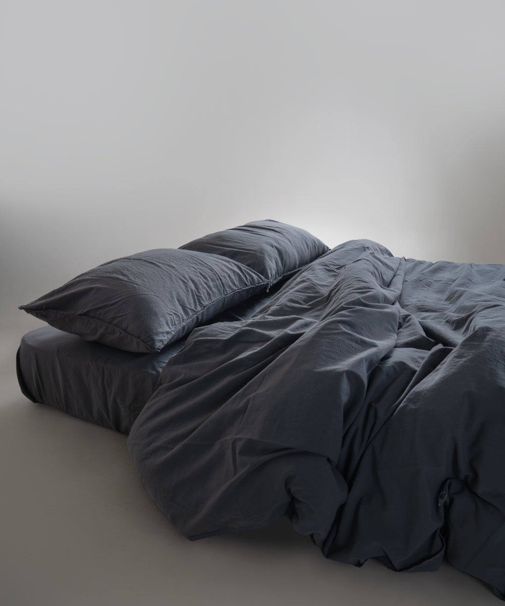 Stonewash 100% Soft Cotton Fitted Sheet Set Castle Rock