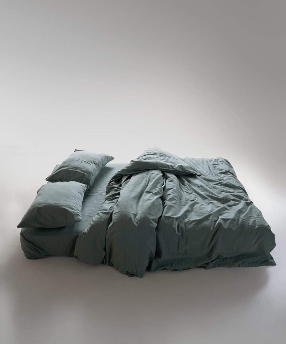 Stonewash 100% Soft Cotton Pillowcase Natural Green