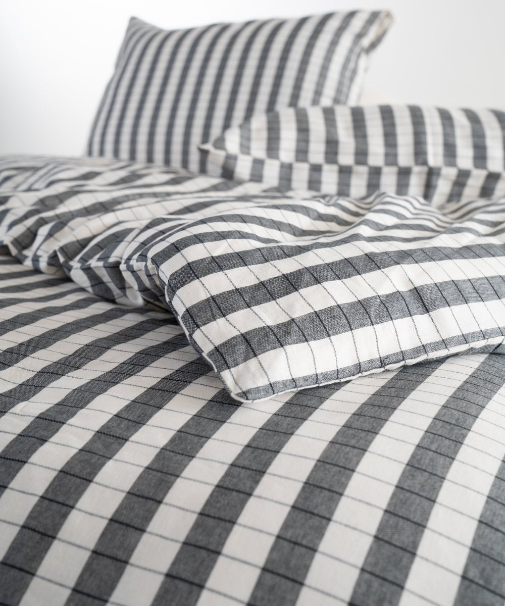 Carreaux Line 100% Cotton Duvet Cover Set