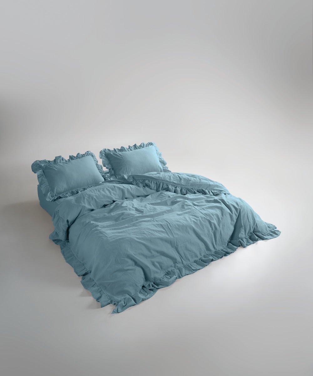 Stonewash Exclusive 100% Soft Cotton Pillowcase Mineral Blue
