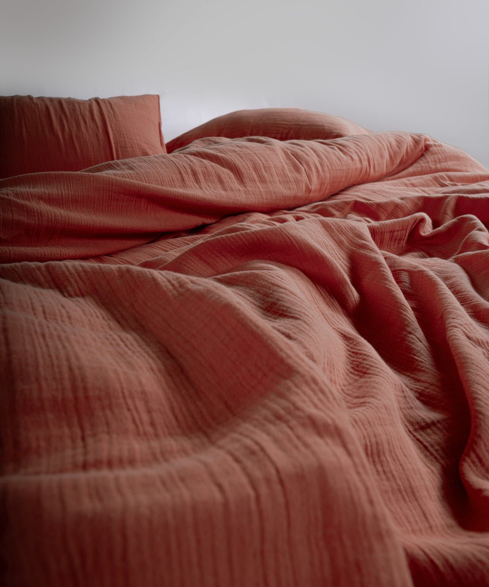 Esse 100% Soft Cotton Gauze/Muslin Pillowcase - Mecca Orange