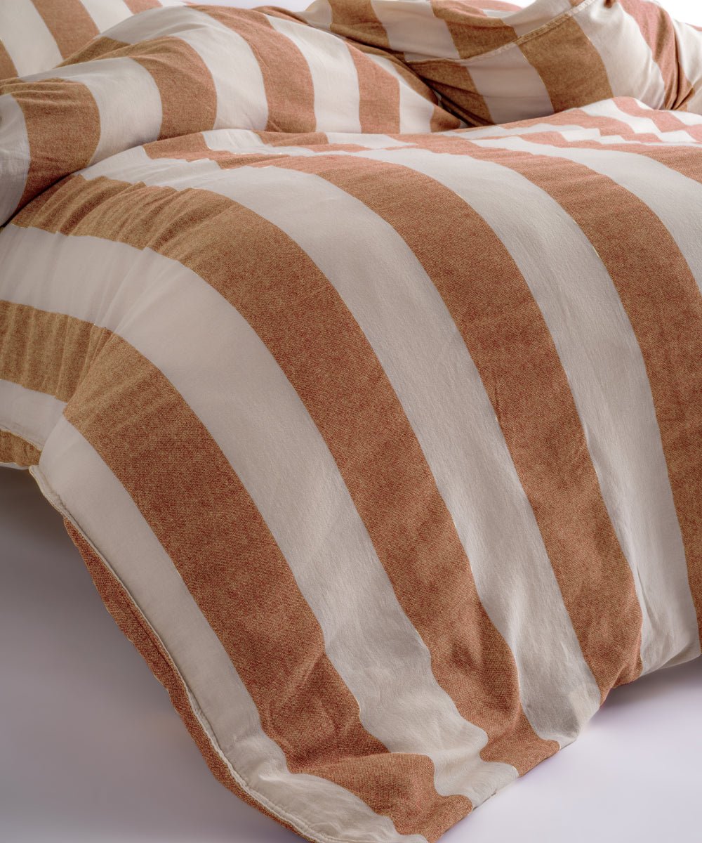 Garmenwashed Epaise Mustard 100% Cotton Duvet Cover Set