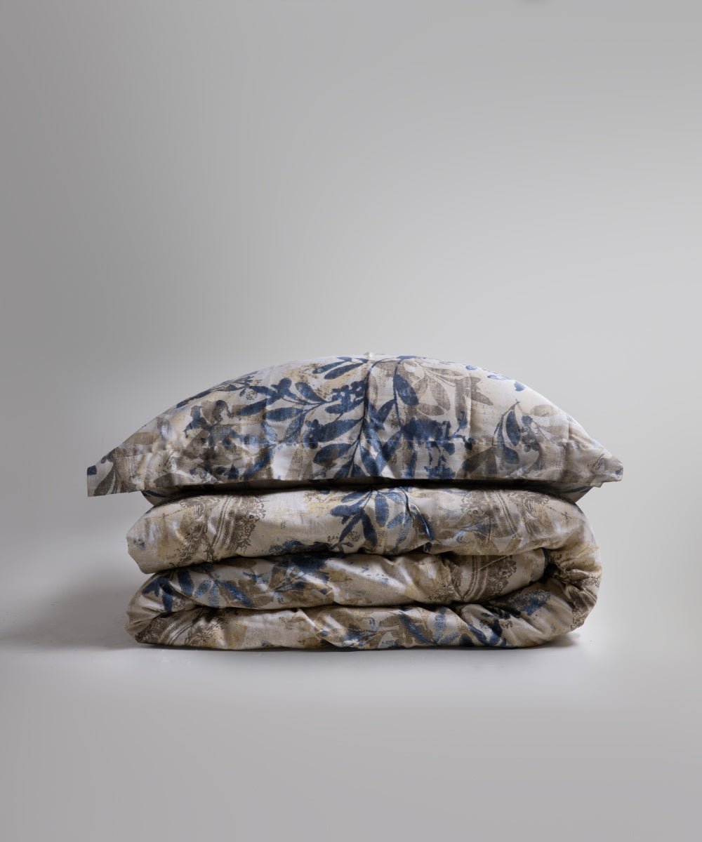 Cinque Terra 100% Cotton Printed Sateen Duvet Cover Set