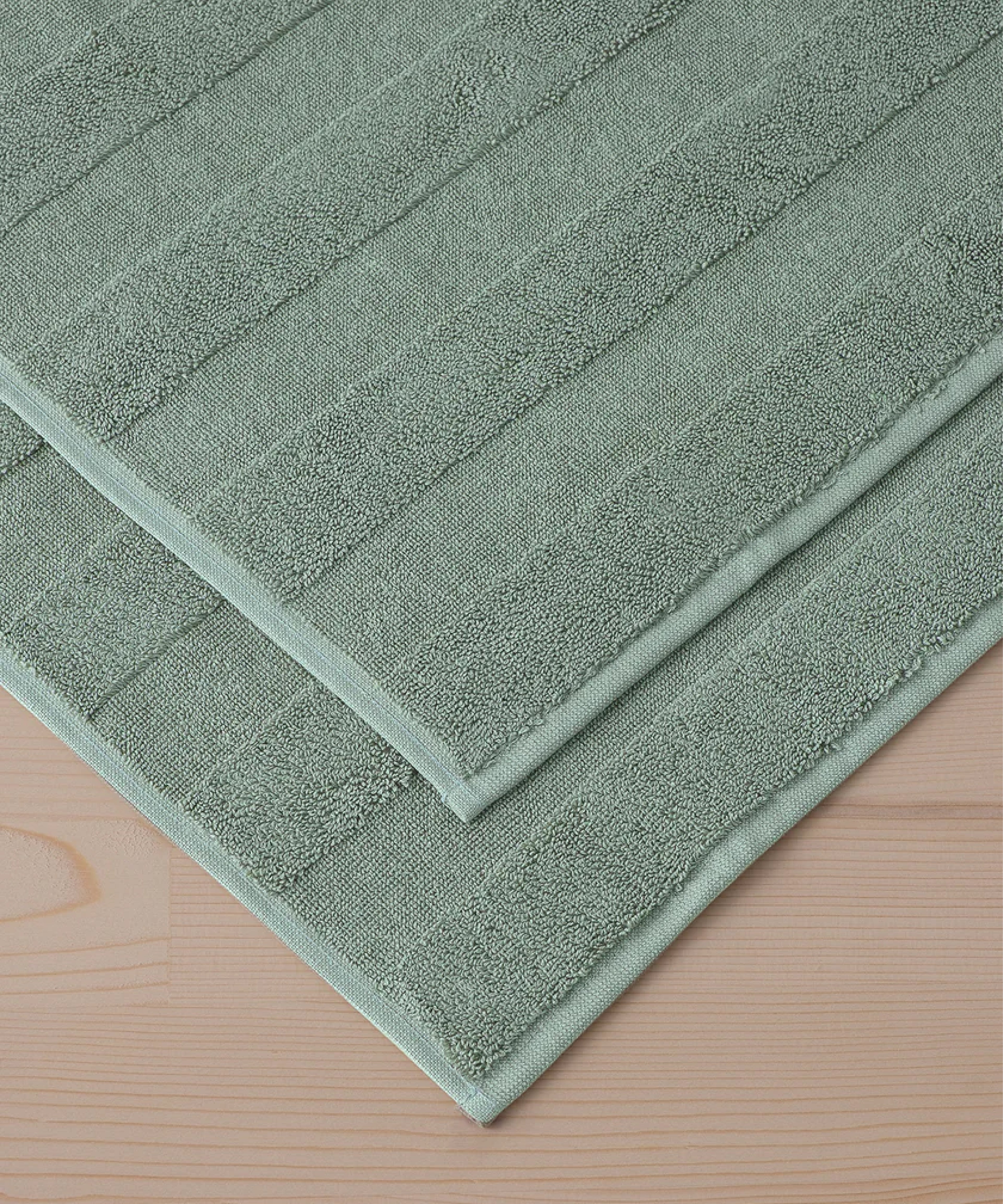 Mons - 50x75cm Set of 2 Bathmats Green