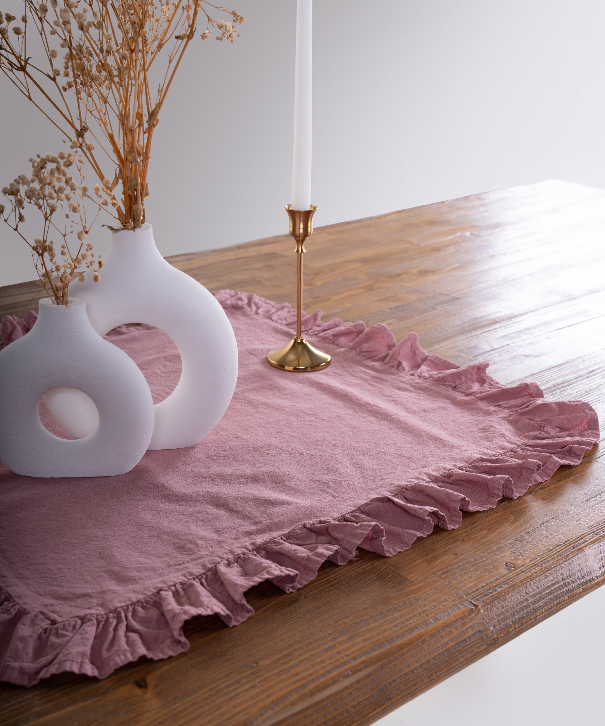 Stonewashed 100% Cotton Exclusive Old Rose Napkin 4 pcs - 45X45cm