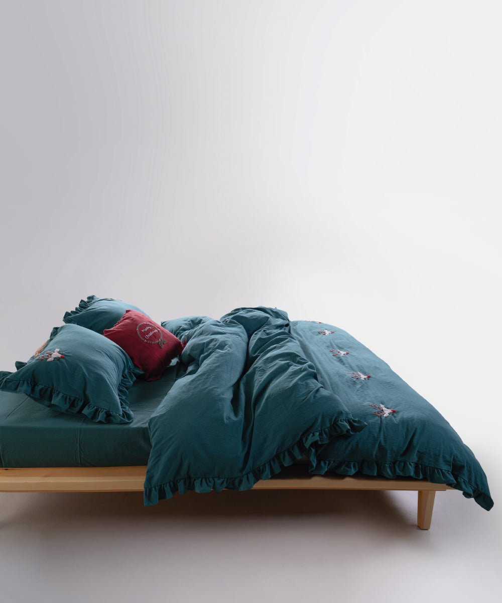 Comet Hand-Embroidered Stonewash Duvet Cover Set (Limited Edition)