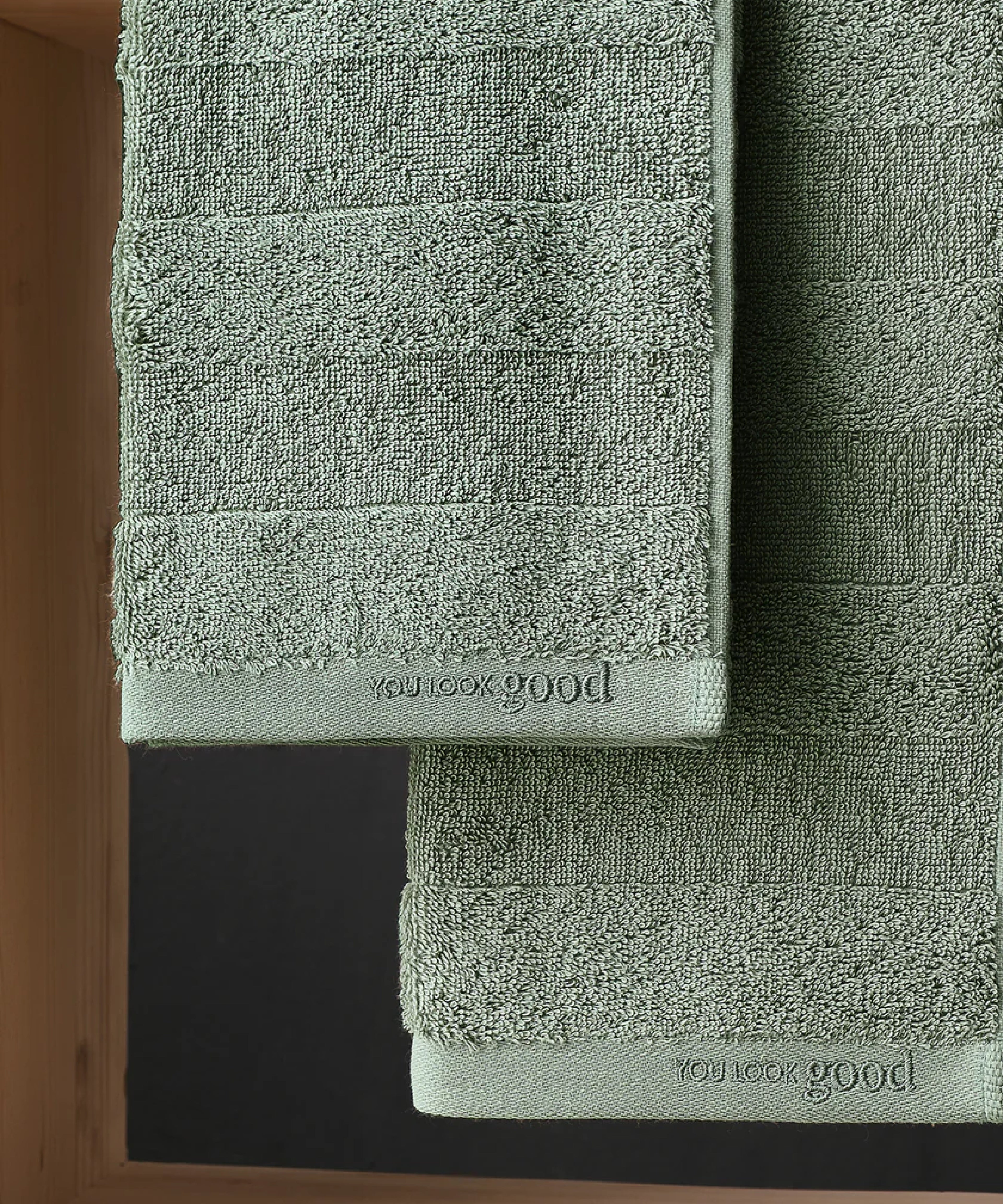 Mons - 50x90cm 1 Towel + 70x140cm 1 Towel Green