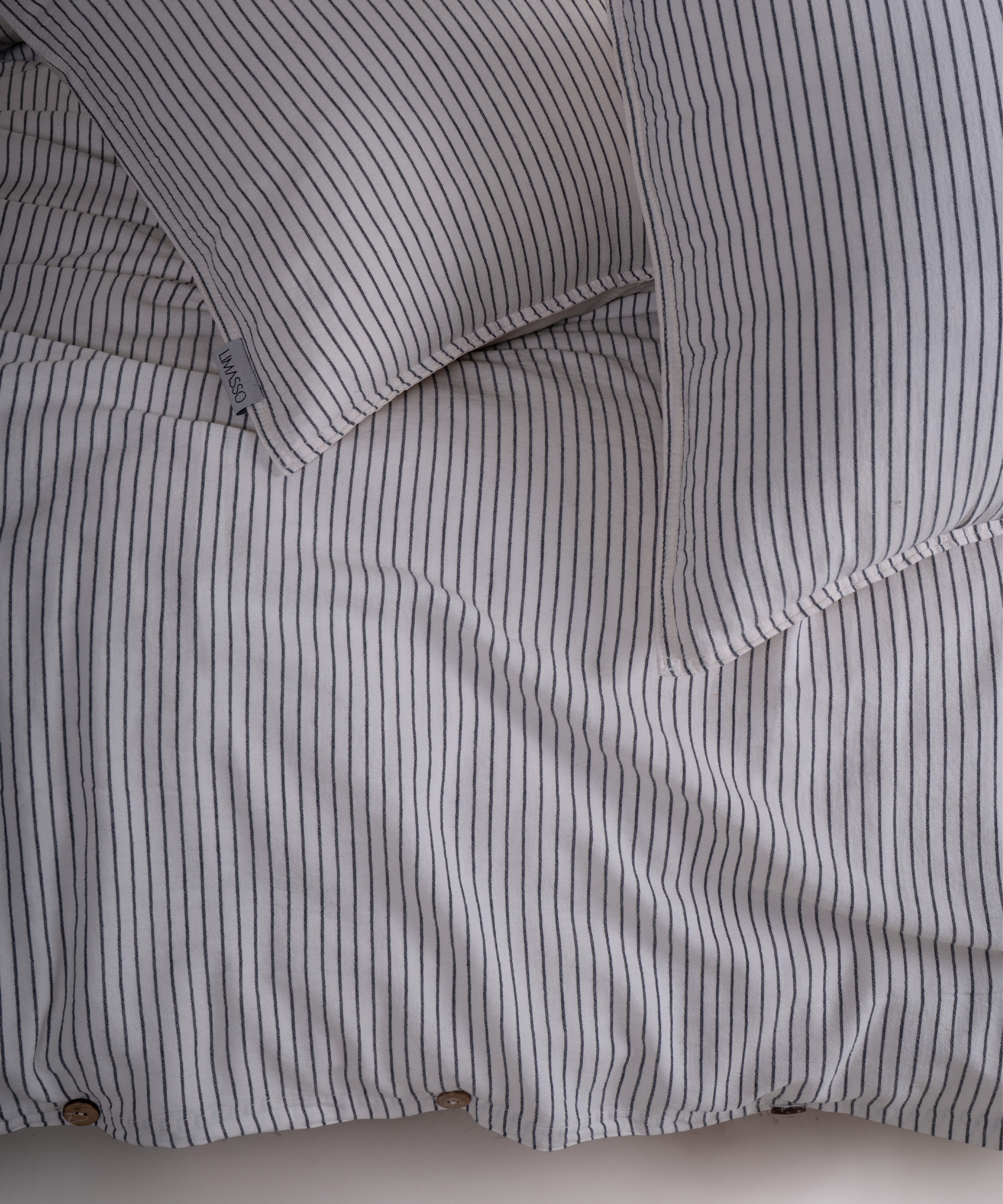 Garmenwashed Melodie White 100% Cotton Duvet Cover Set