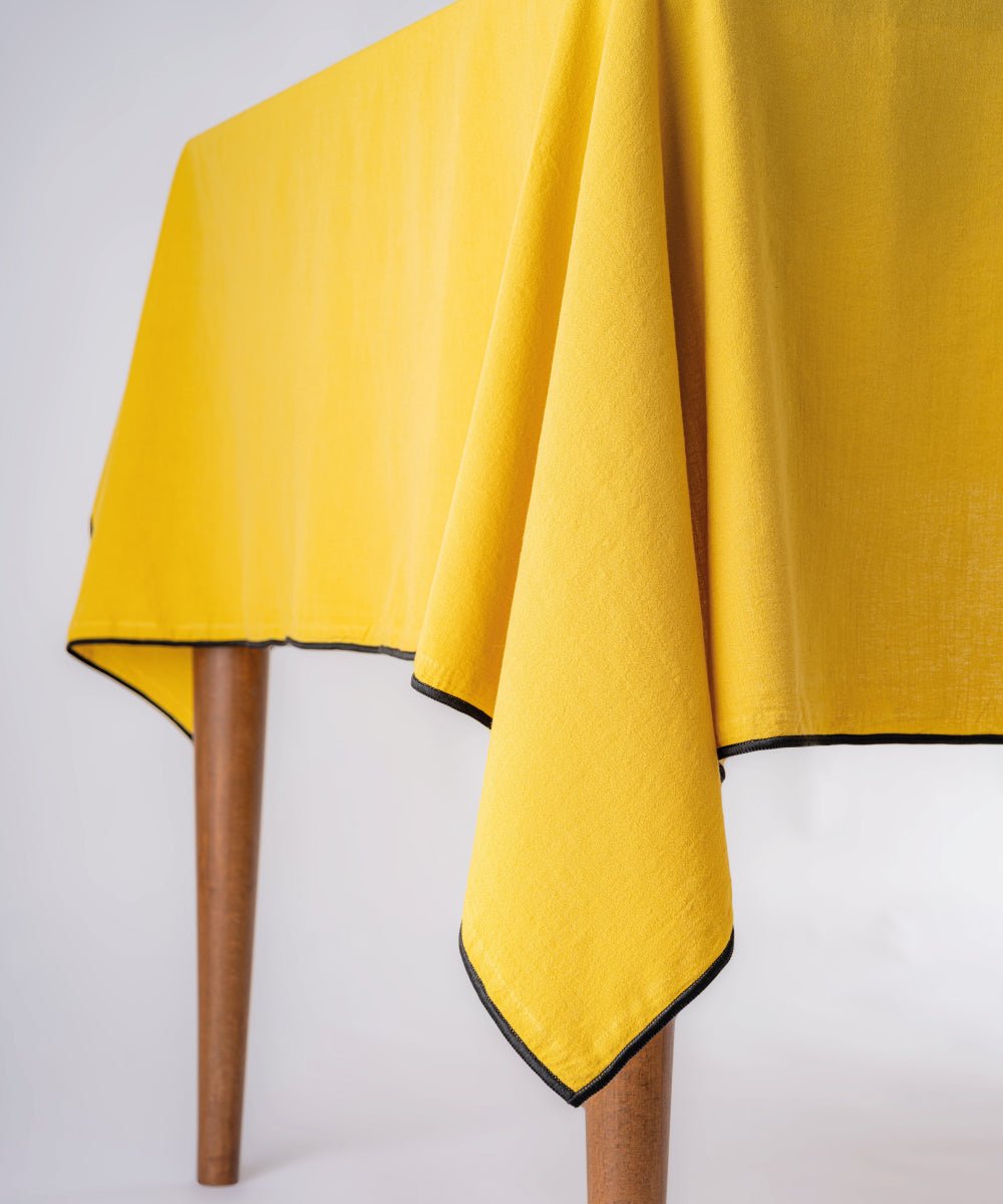 Essualte Stonewashed 100% Cotton Tablecloth - Honey