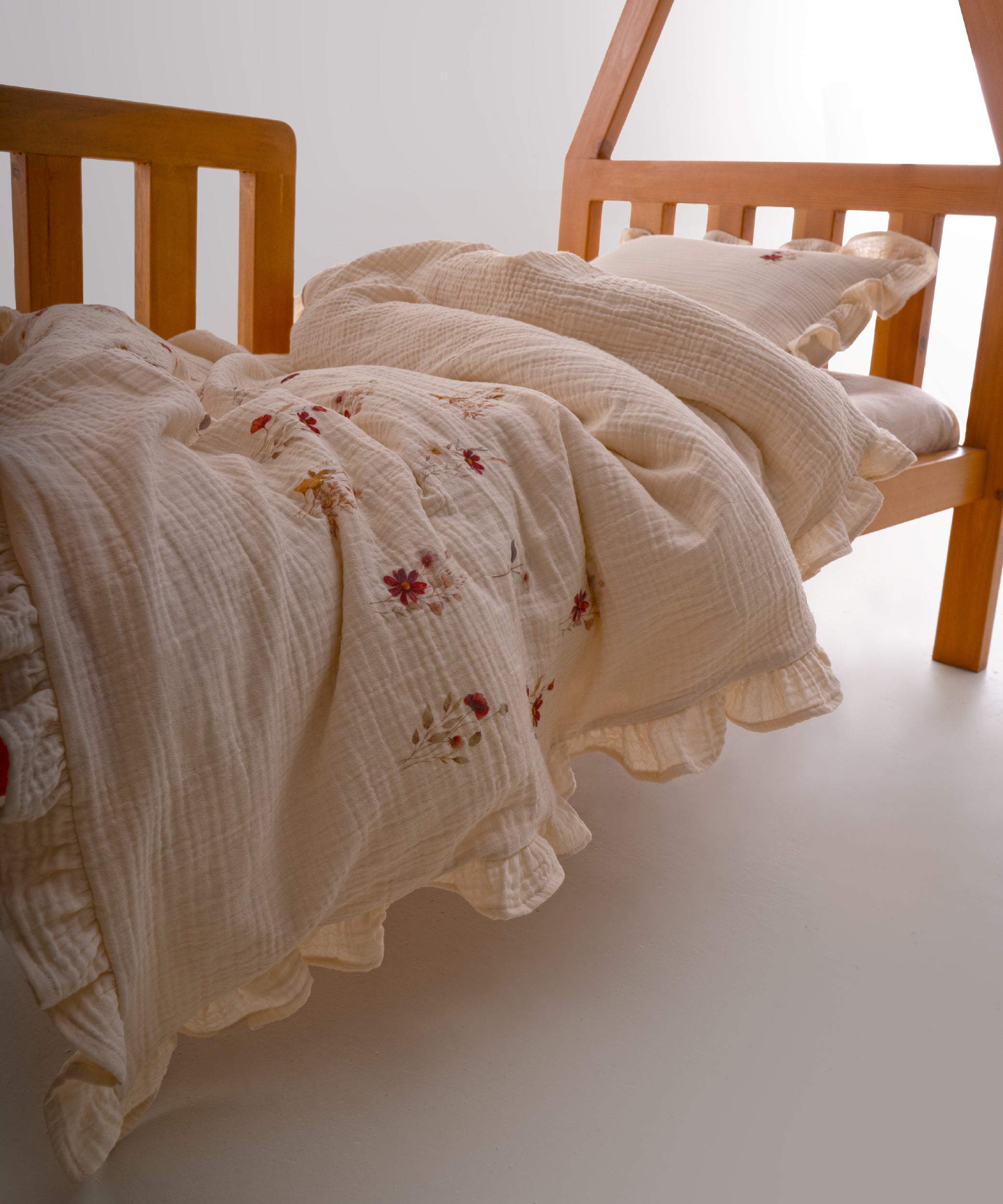 Brise Printanière 100% Cotton Muslin Garment-Washed Baby Bedding Set