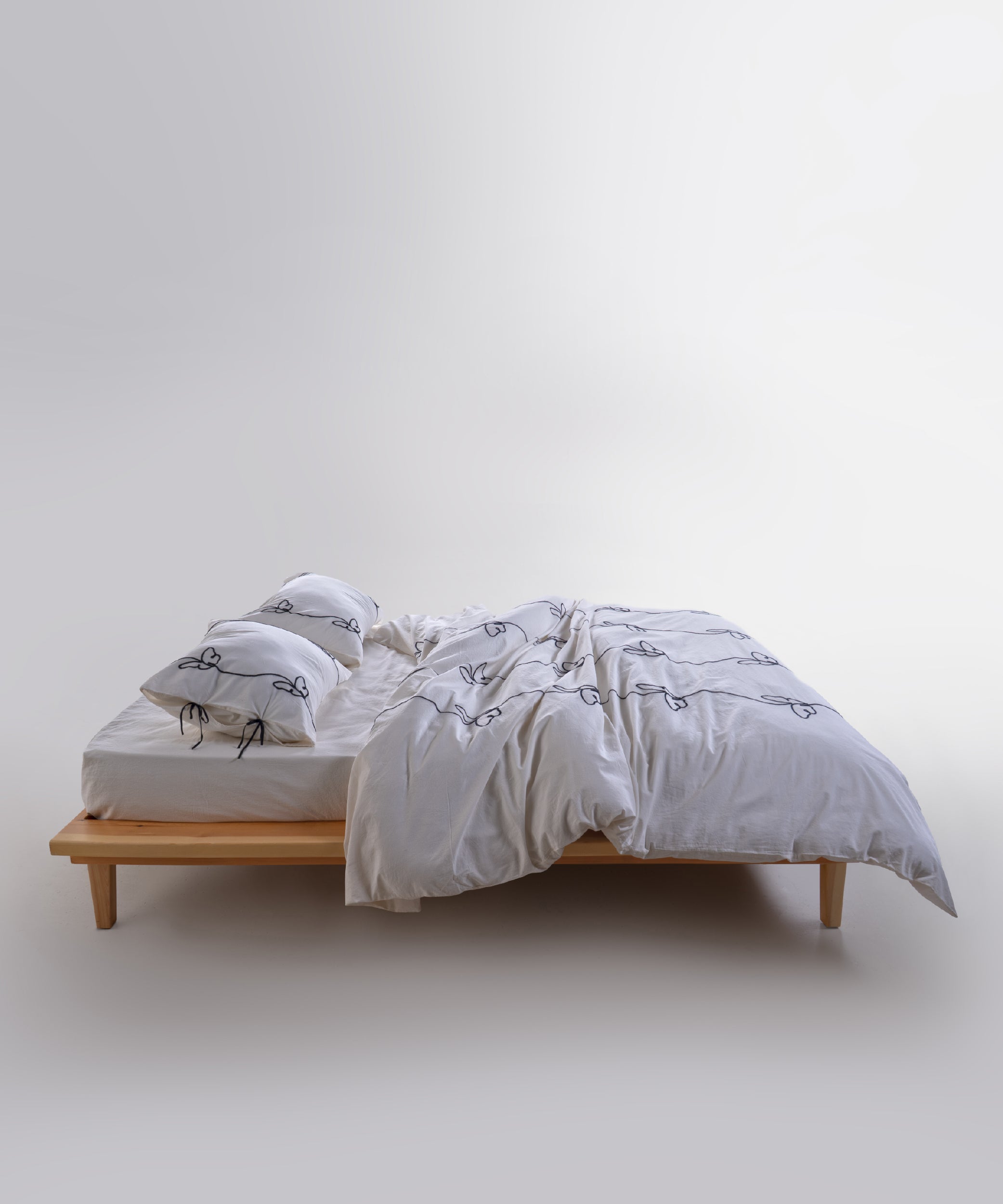 Stonewashed 100% Soft Cotton Duvet Cover Set Butterfly