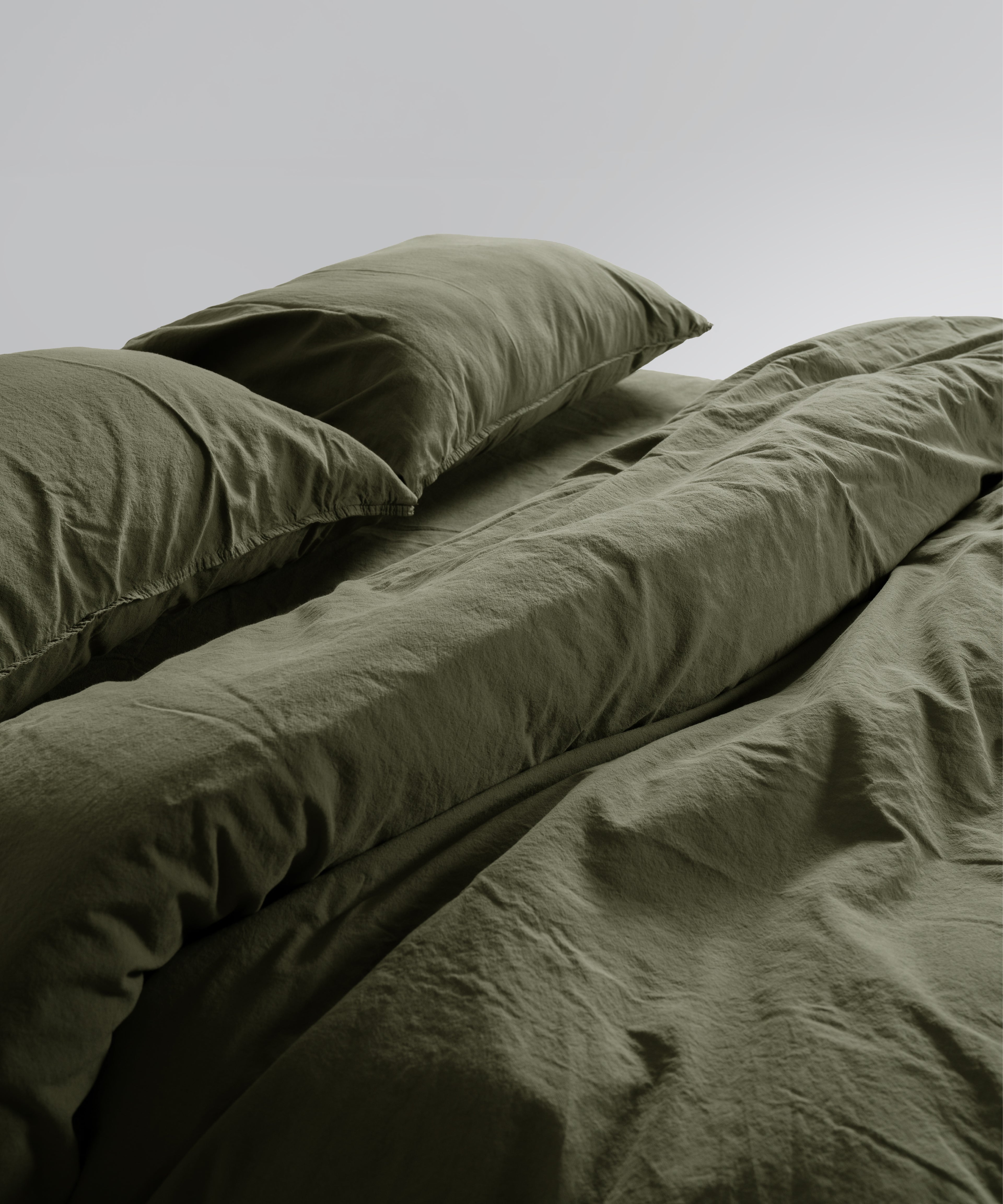 Stonewash Standart 100% Soft Cotton Pillowcase Capulet Olive