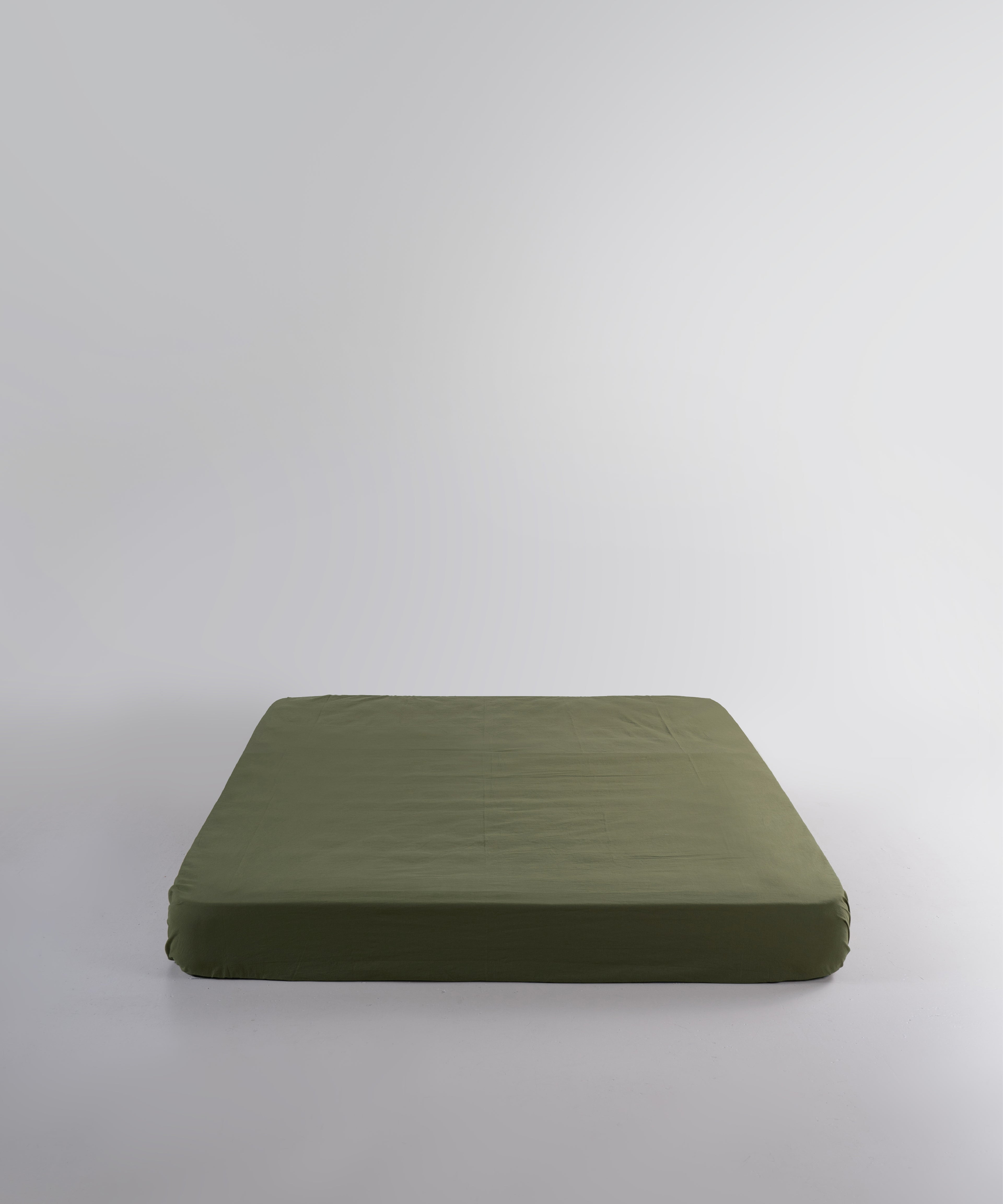 Stonewash 100% Soft Cotton Exclusive Fitted Sheet Set Capulet Olive