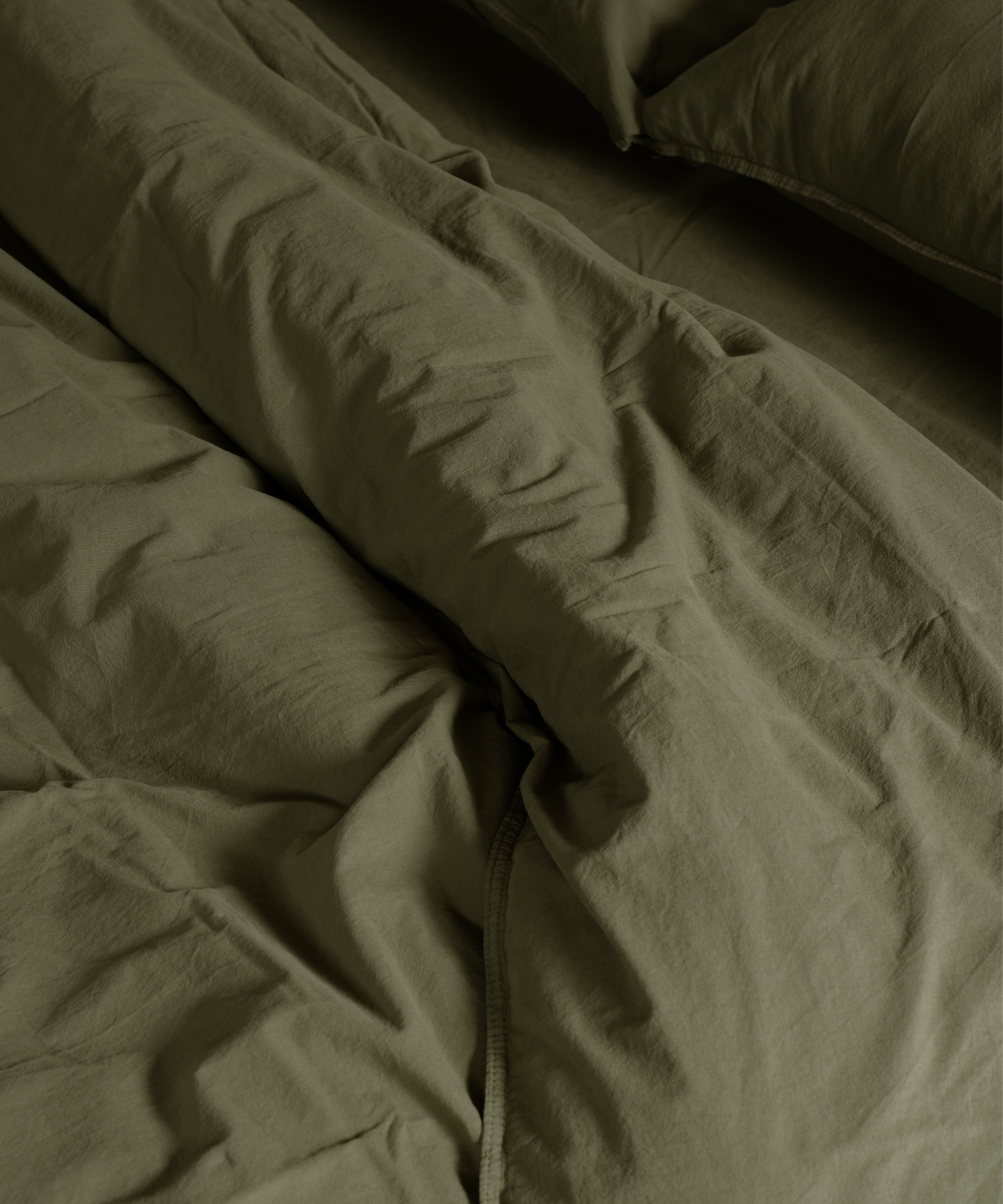 Stonewash 100% Soft Cotton Fitted Sheet Capulet Olive