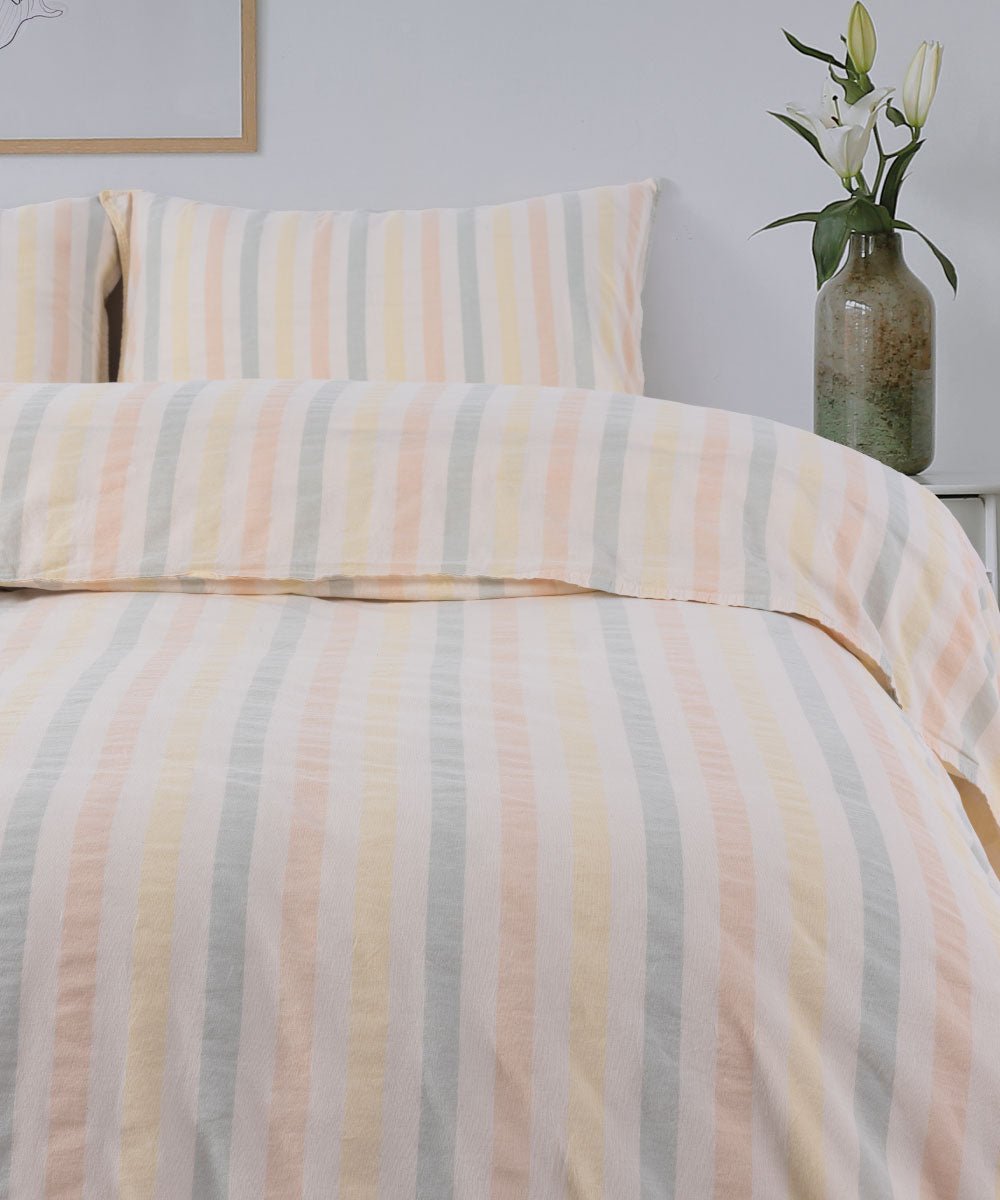Garmenwashed Summer 100% Cotton Duvet Cover Set