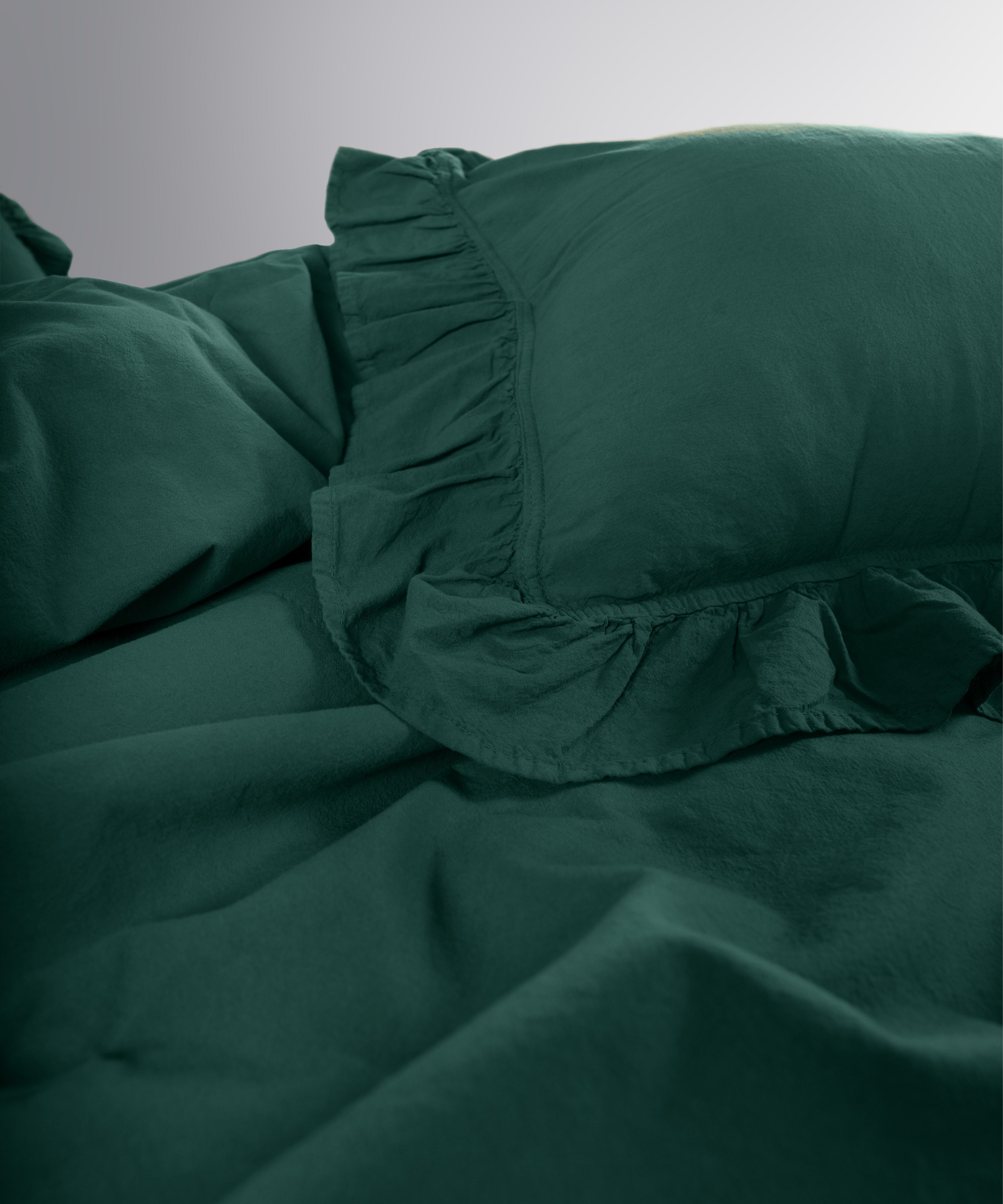 Stonewash Exclusive 100% Soft Cotton Pillowcase Dark Green