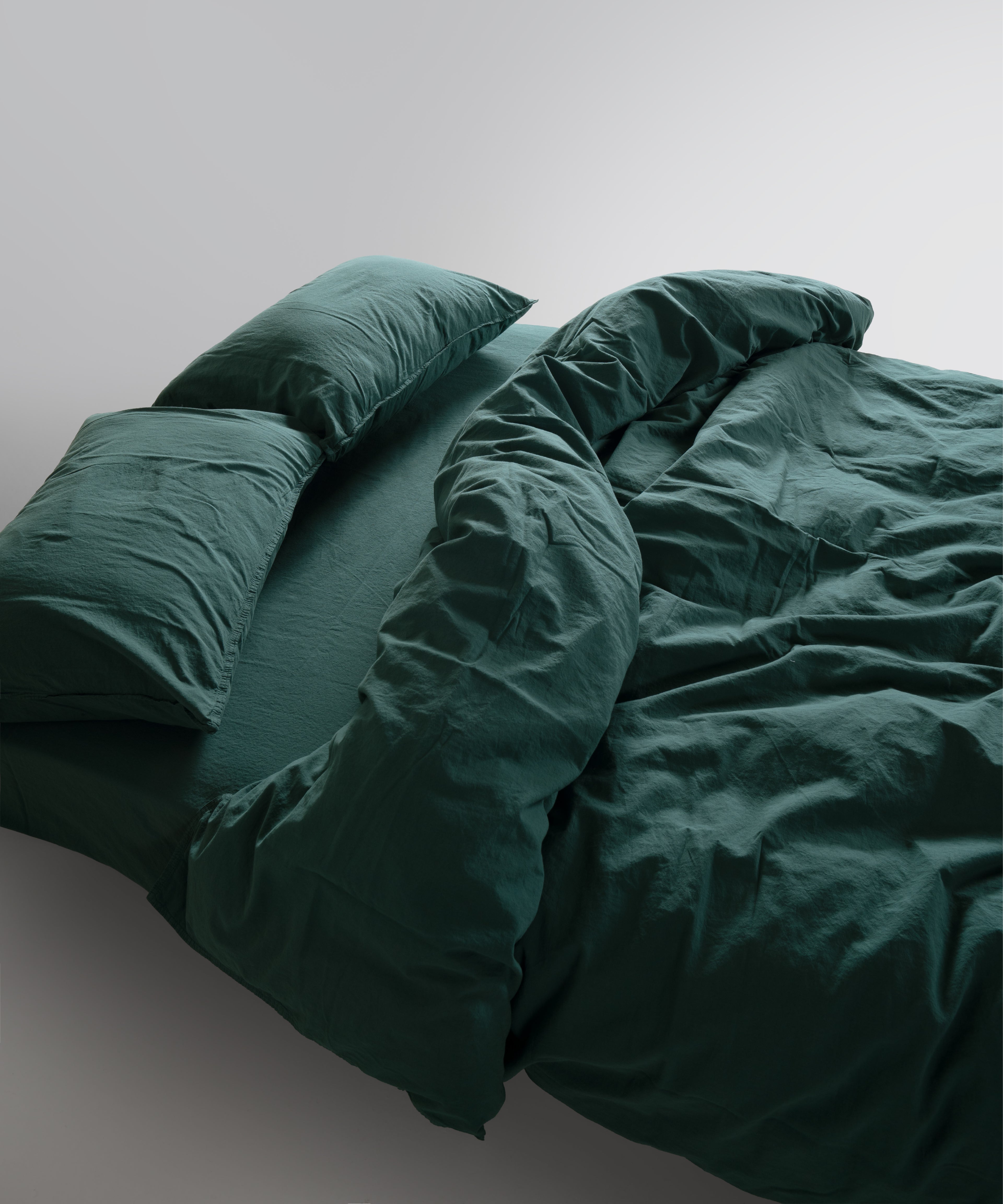 Stonewash Standart 100% Soft Cotton Pillowcase Dark Green
