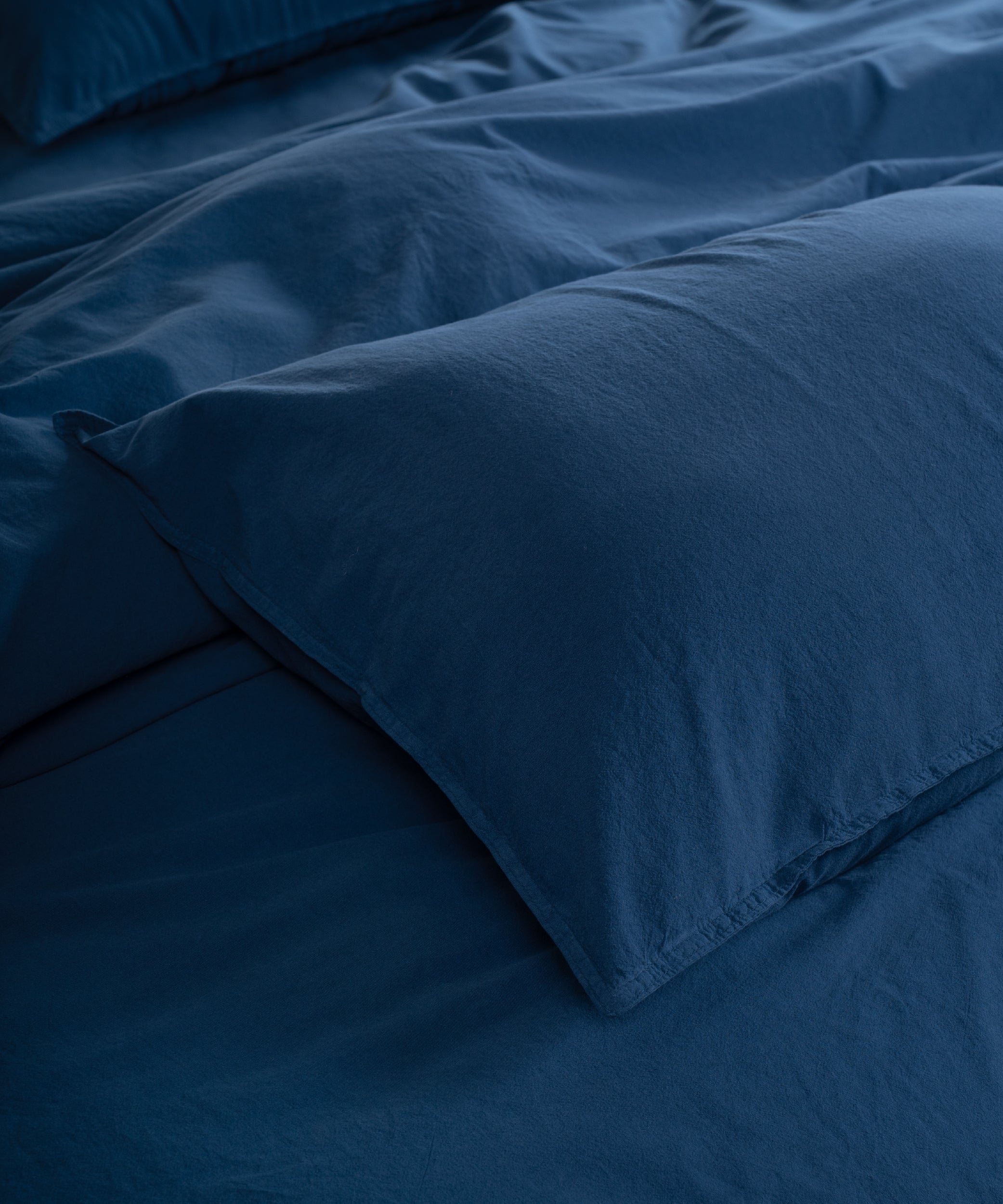 Stonewashed Ephesus 100% Soft Cotton Duvet Cover Dress Blue