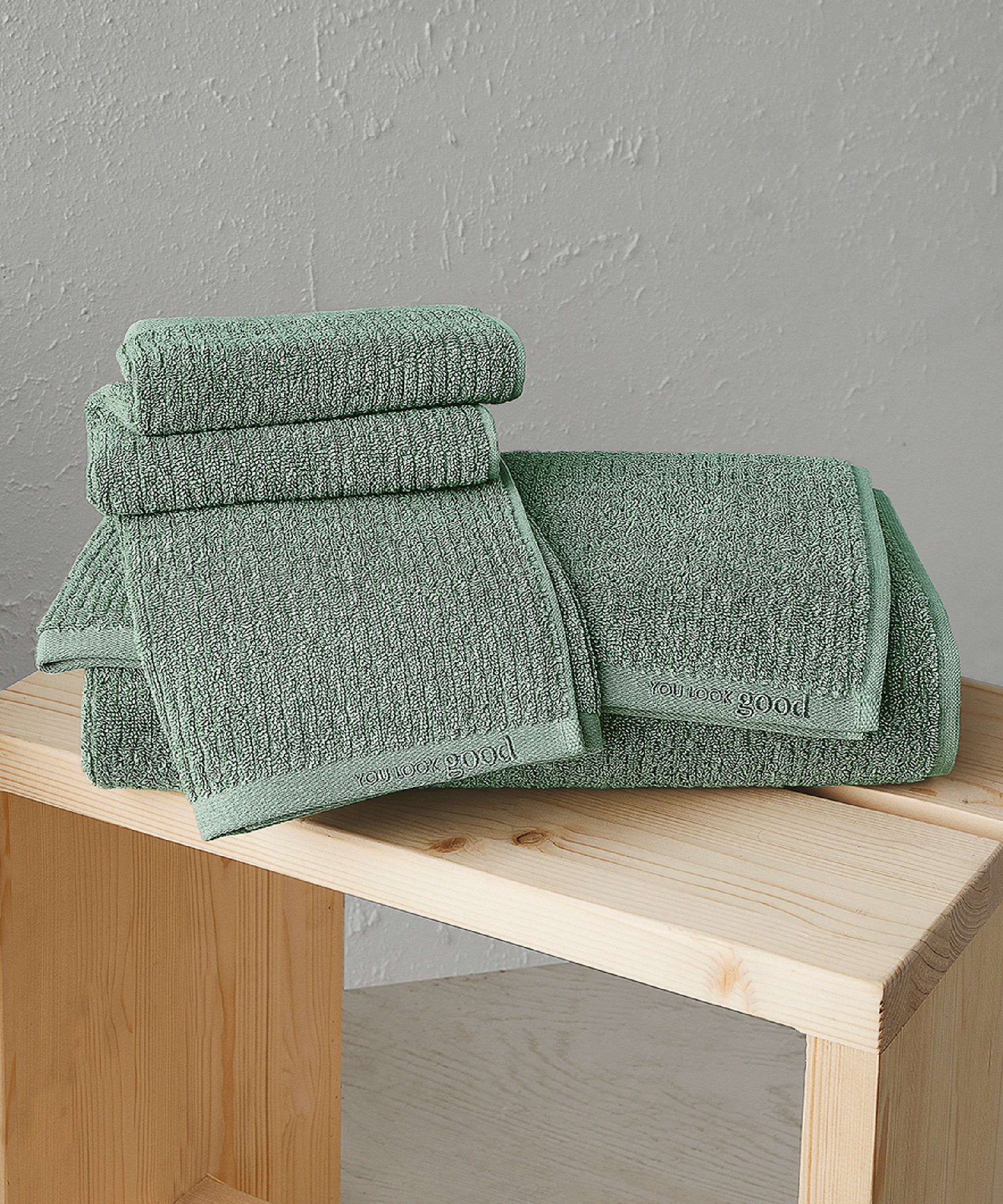 Pana - 50x90cm 1 Towel + 70x140cm 1 Towel Green