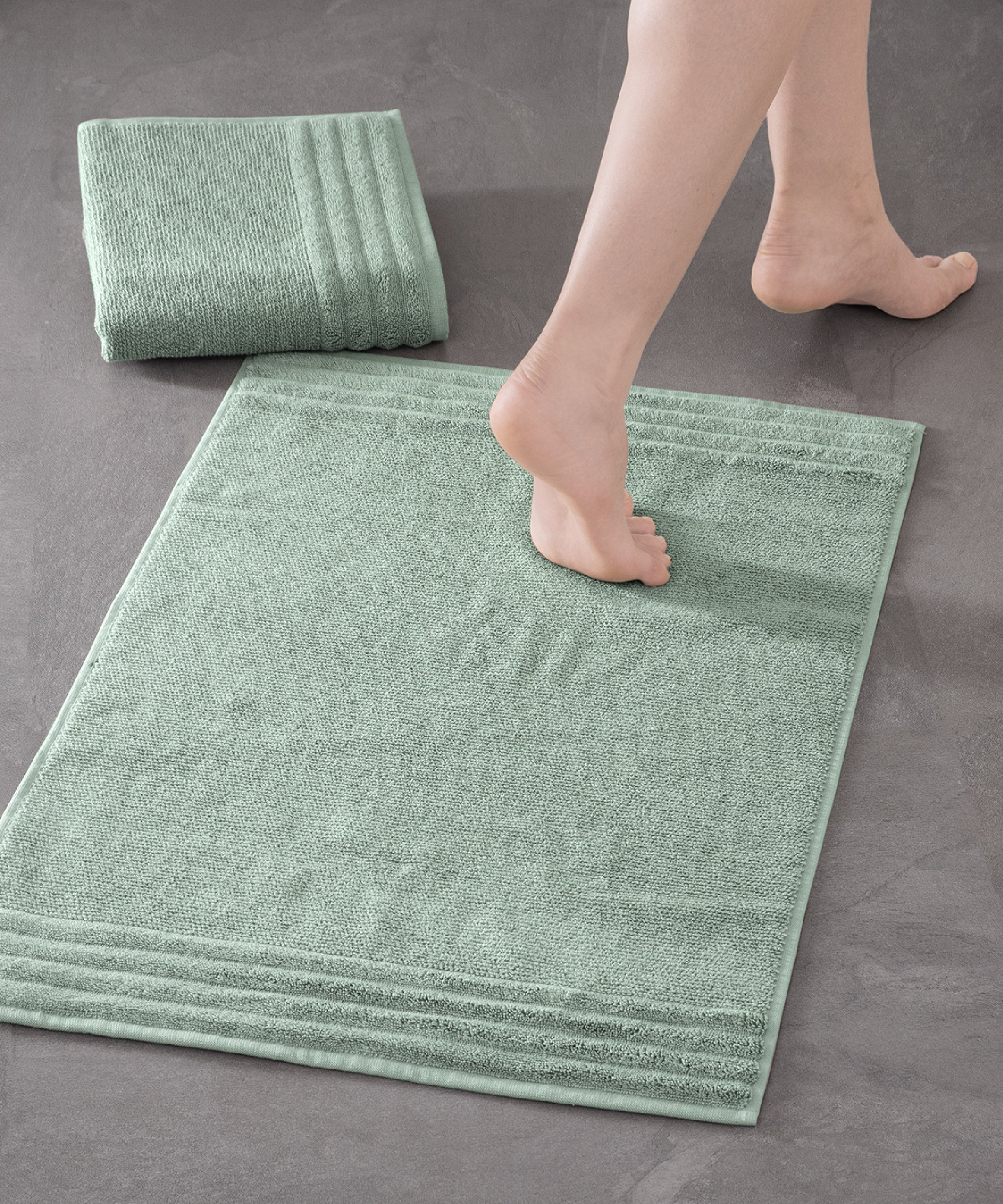 Lapis - 50x75cm Set of 2 Bathmats Green
