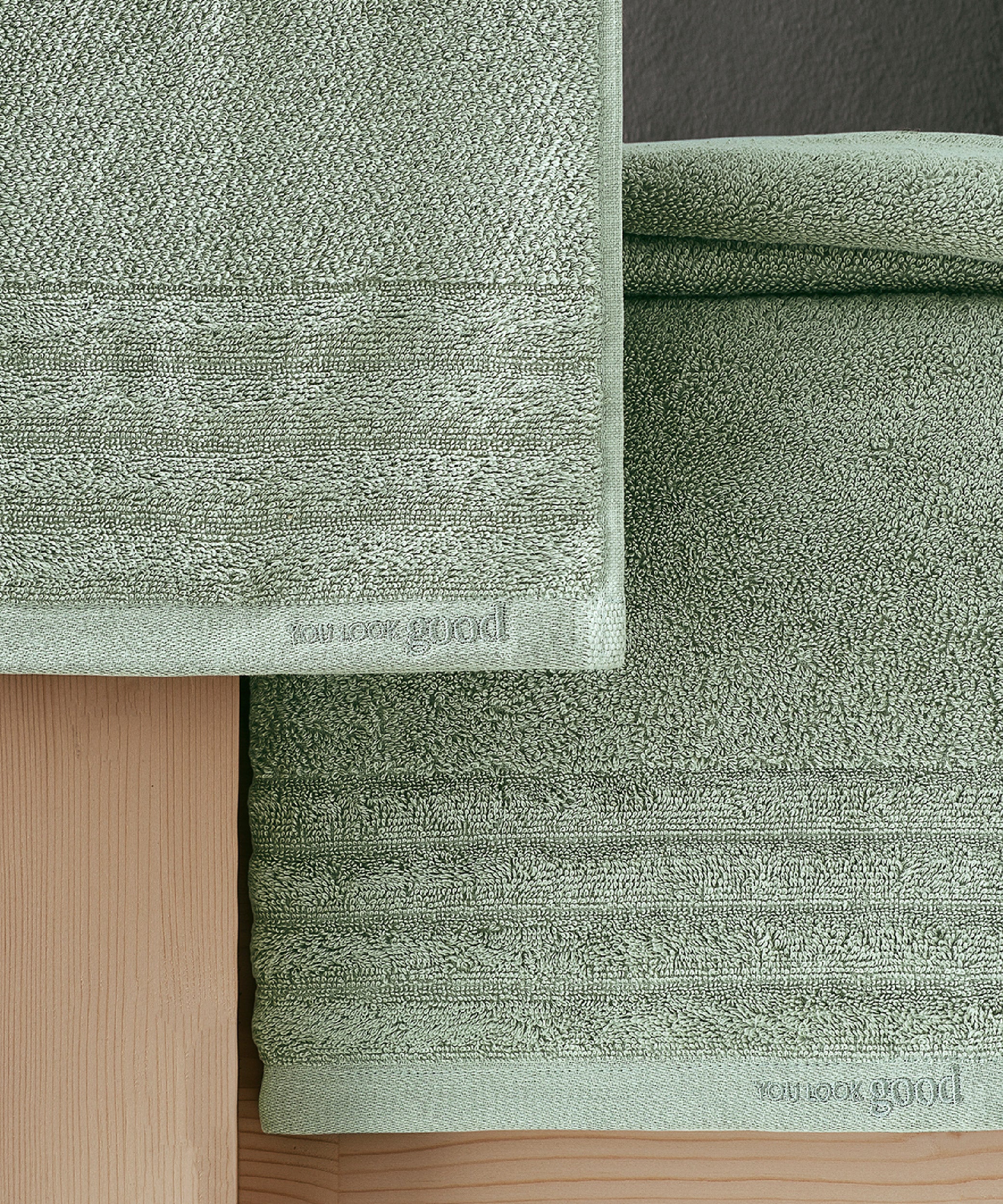 Lapis - 50x90cm 1 Towel + 70x140cm 1 Towel Green