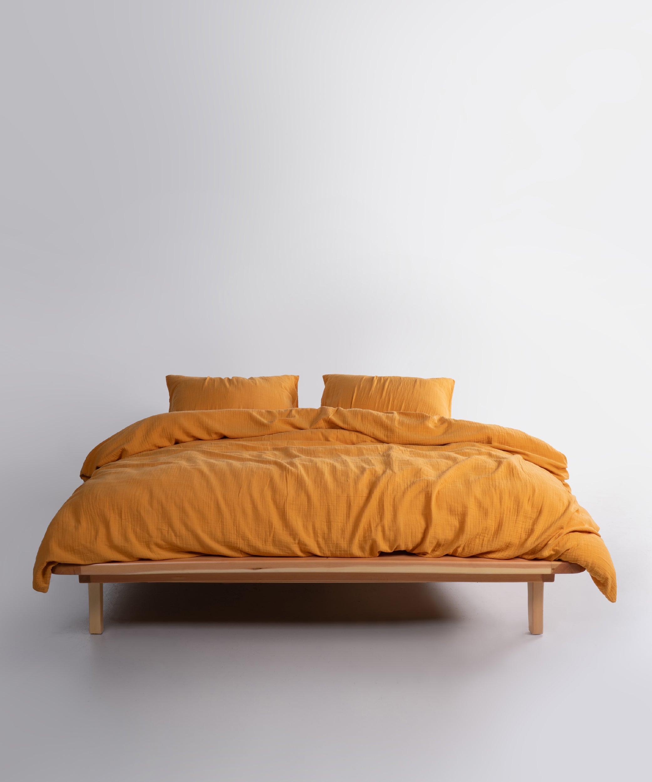 Cloud 100% Natural Cotton Gauze-Muslin Duvet Cover Set Mustard