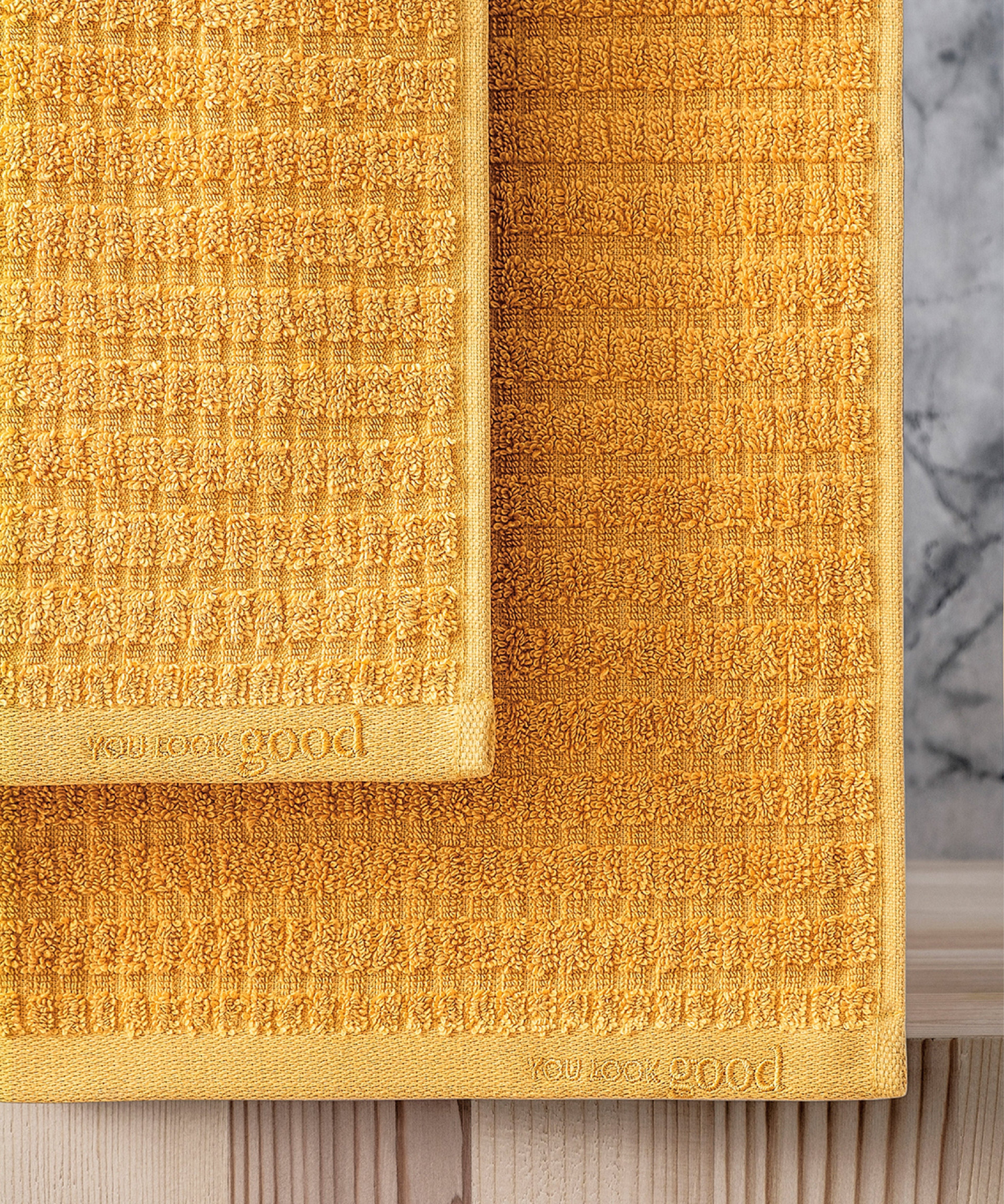 Penta - 50x90cm 1 Towel + 70x140cm 1 Towel Mustard