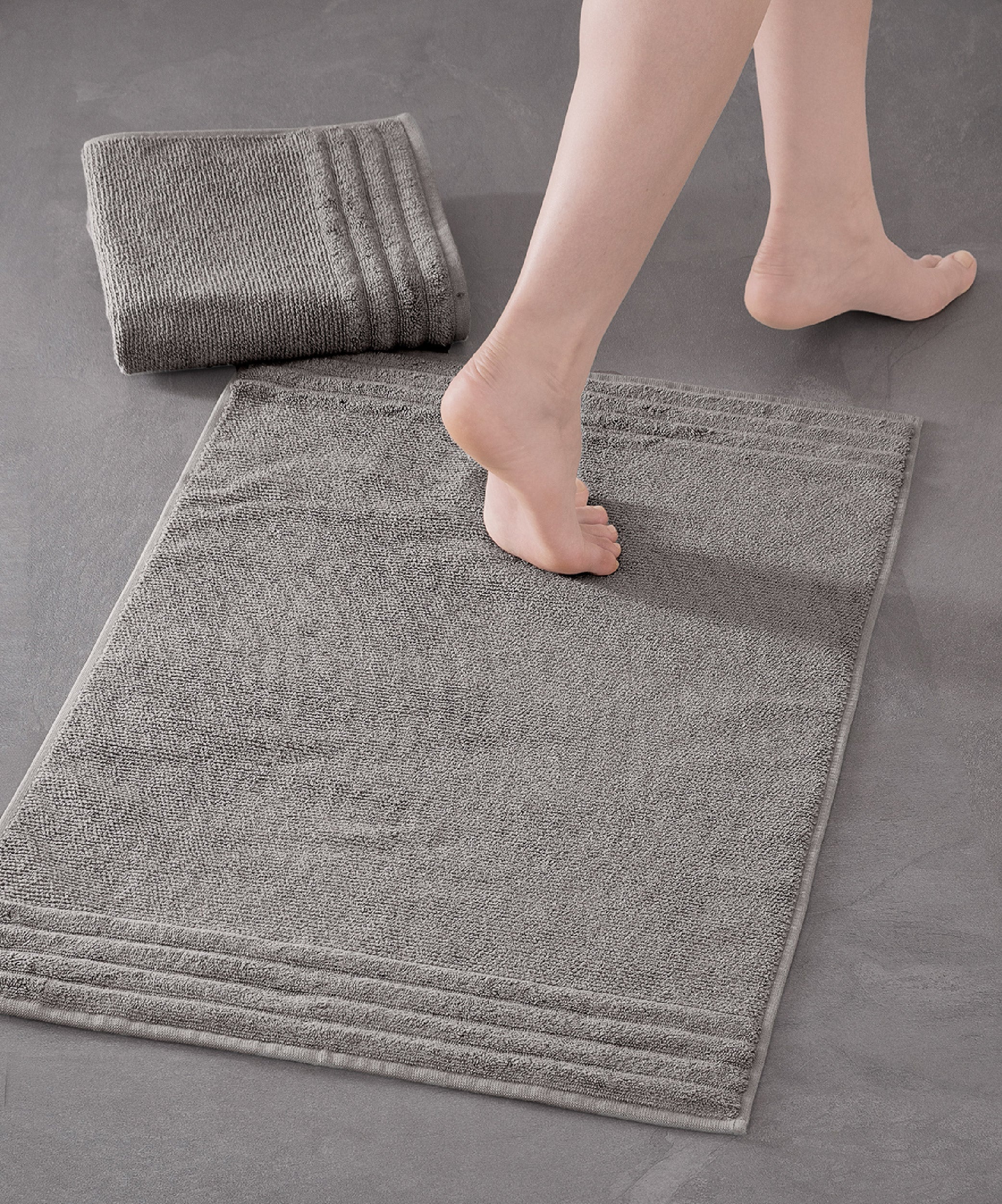 Lapis - 50x75cm Set of 2 Bathmats Grey