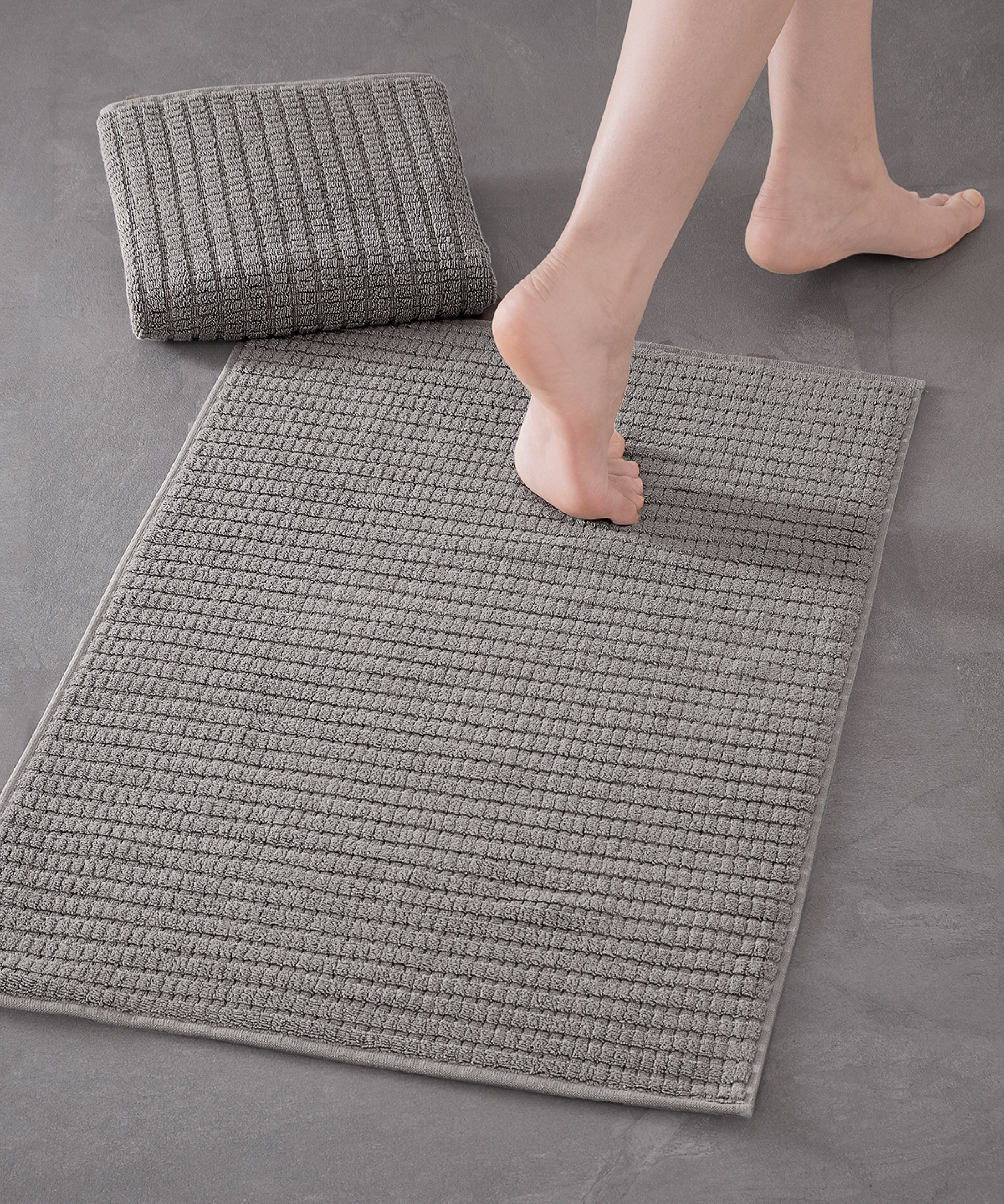 Penta- 50x75cm Set of 2 Bathmats Grey