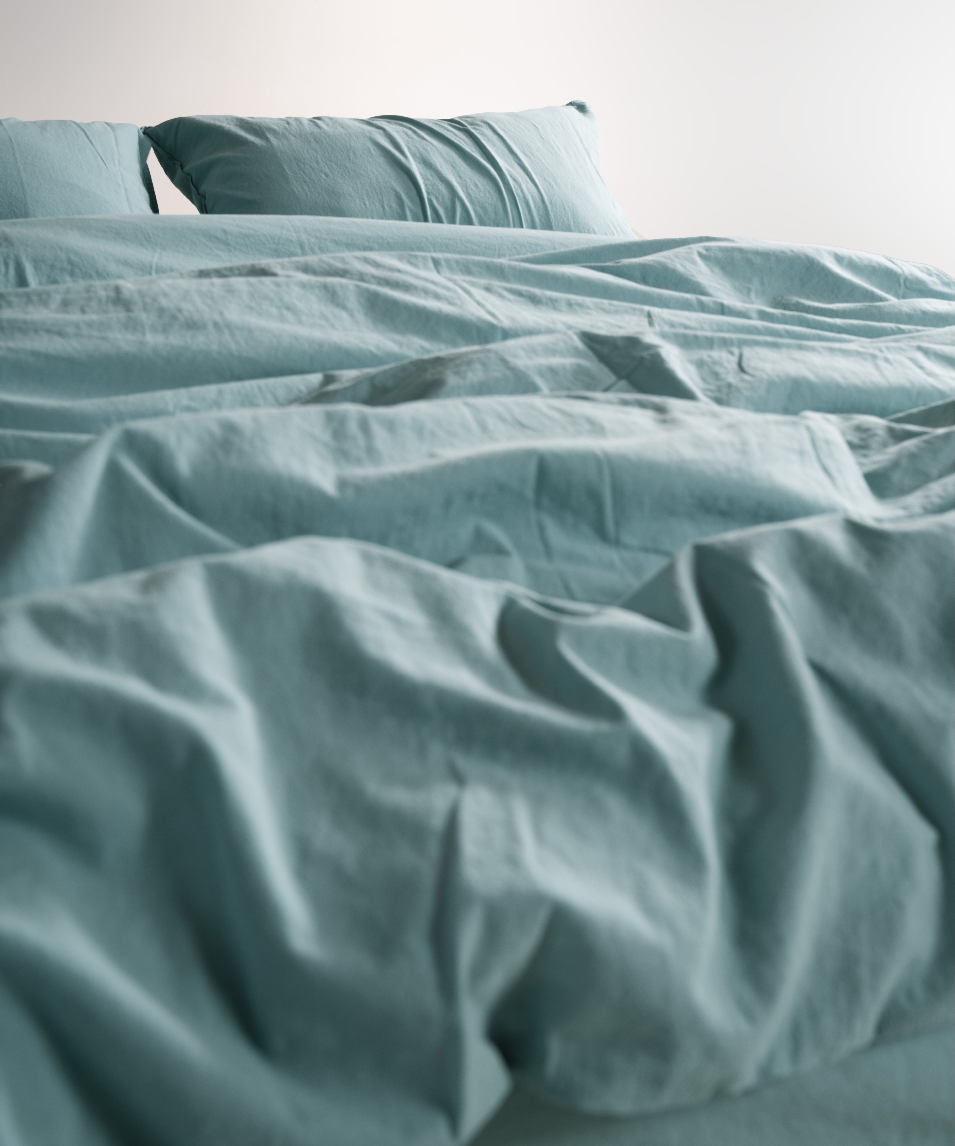 Stonewash Standart 100% Soft Cotton Pillowcase Mineral Blue