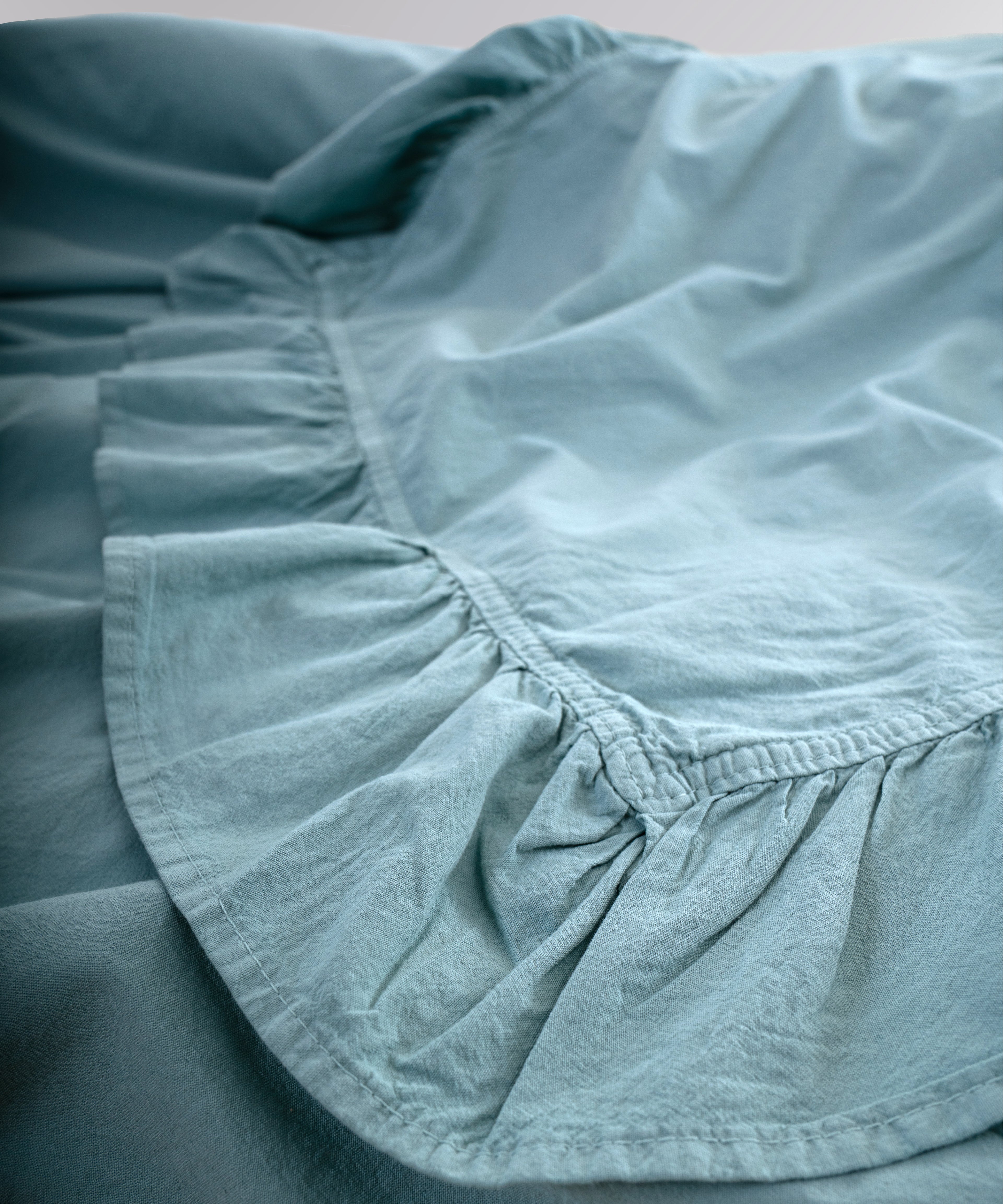 Stonewash Exclusive 100% Soft Cotton Duvet Cover Set Mineral Blue