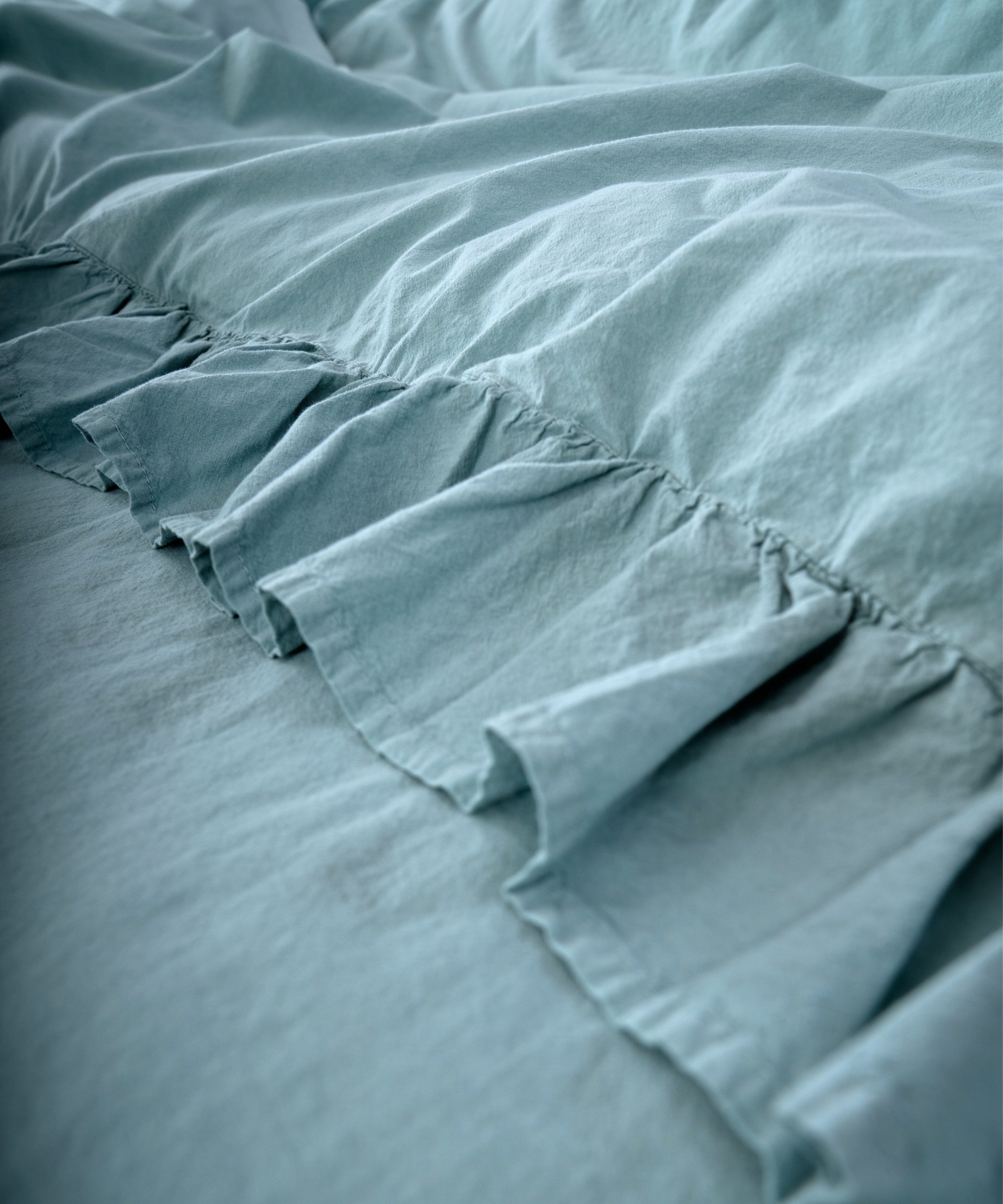 Stonewash Exclusive 100% Soft Cotton Duvet Cover Set Mineral Blue