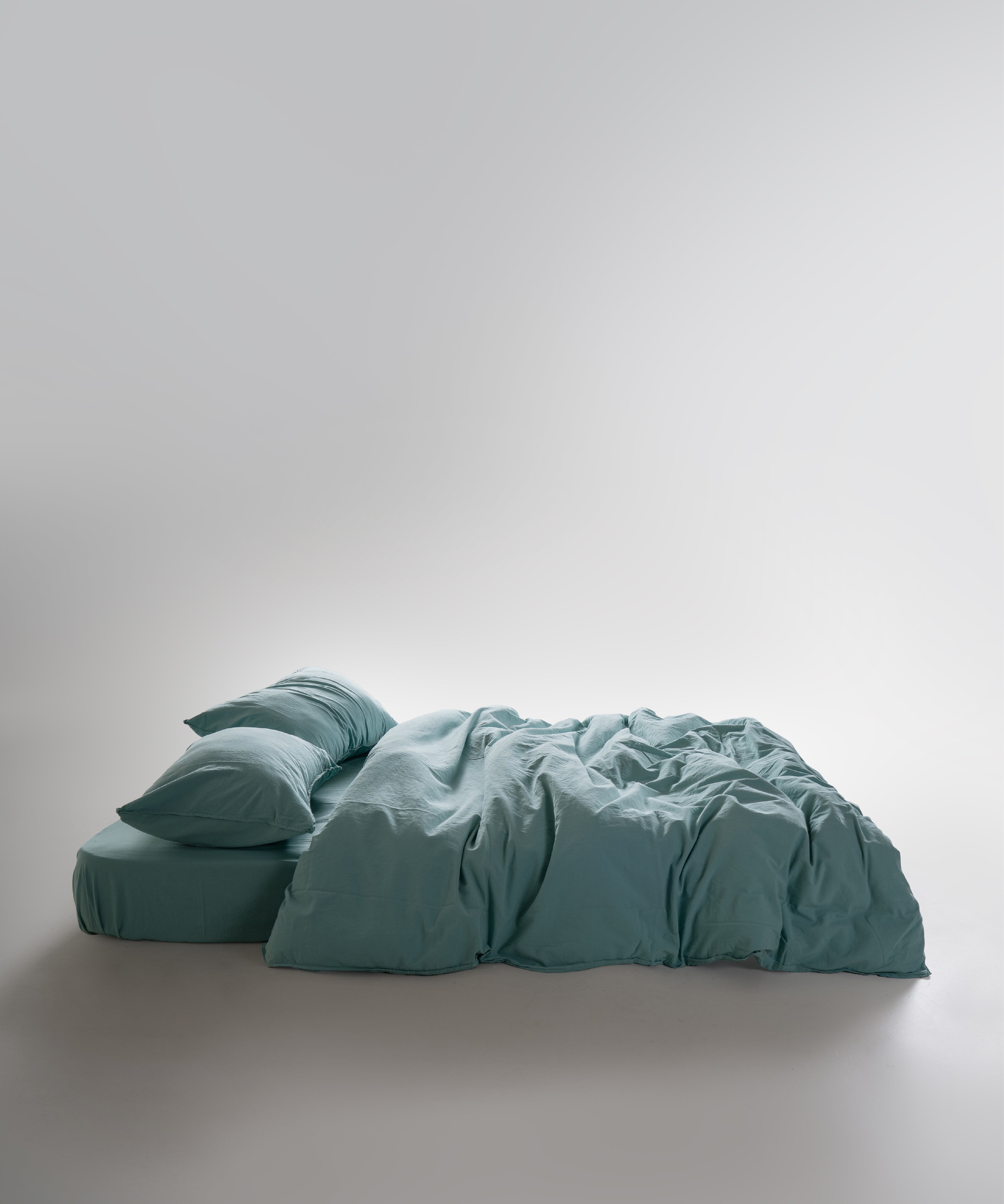 Stonewash 100% Soft Cotton Duvet Cover Mineral Blue
