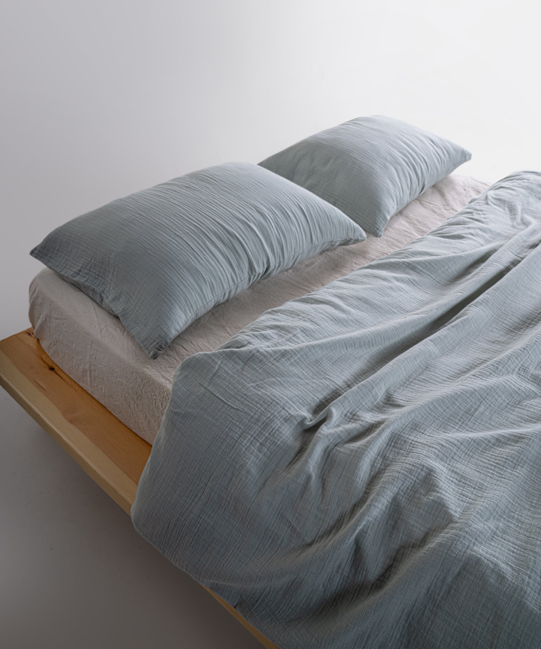 Cloud 100% Natural Cotton Gauze-Muslin Duvet Cover Set Ocean