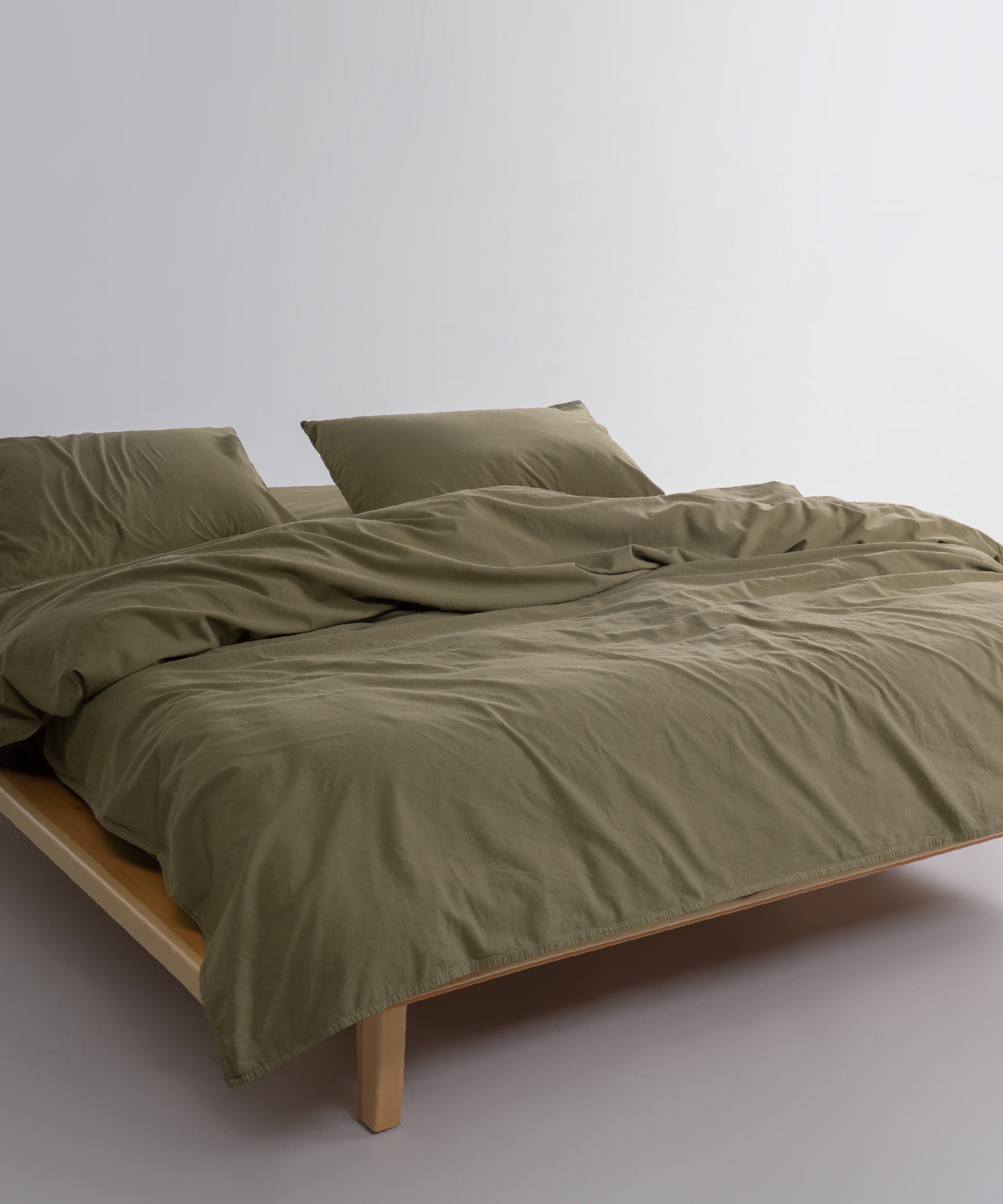 Stonewash Standart 100% Soft Cotton Pillowcase Olive