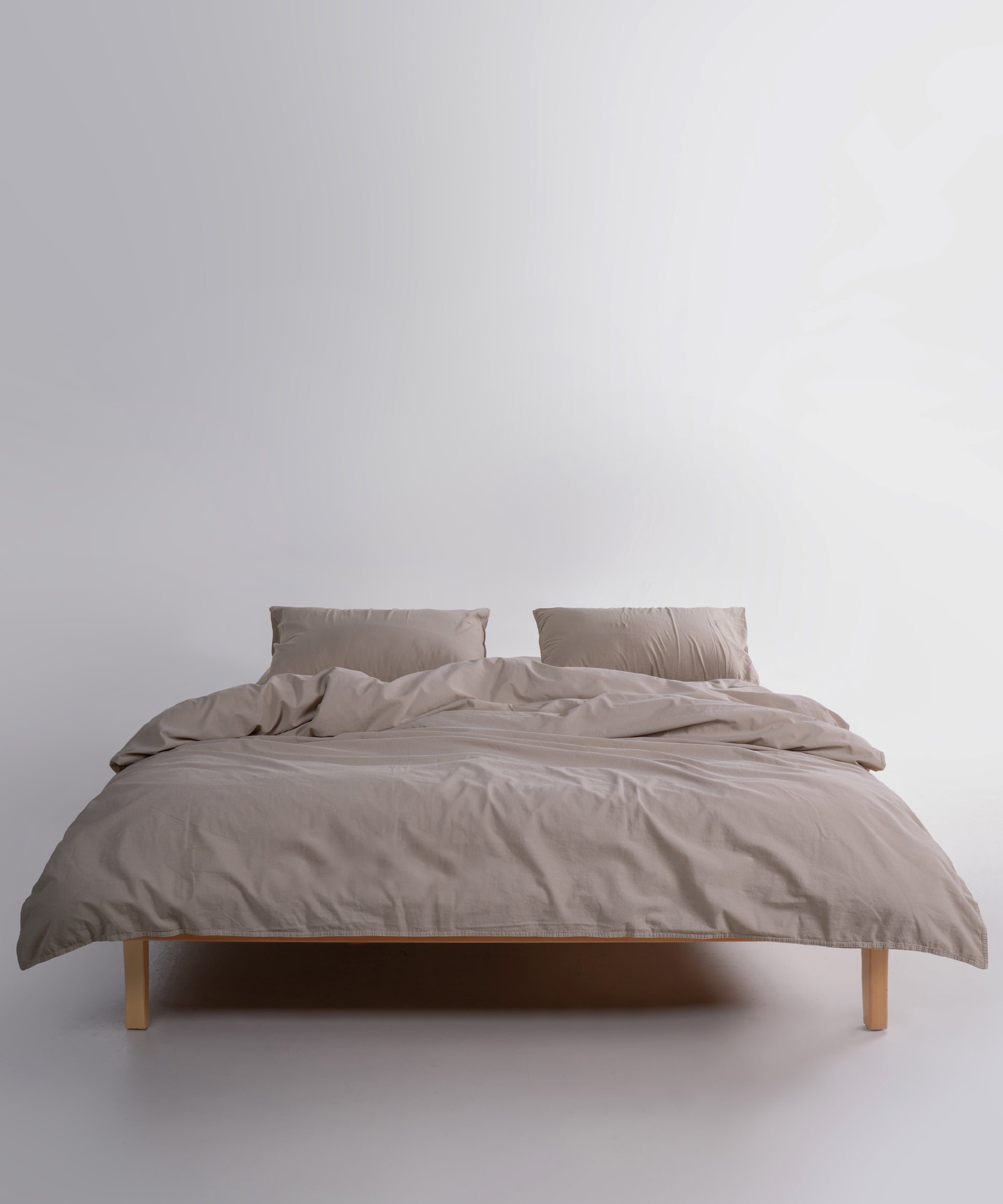 Stonewashed Ephesus 100% Soft Cotton Duvet Cover Oxfordtan