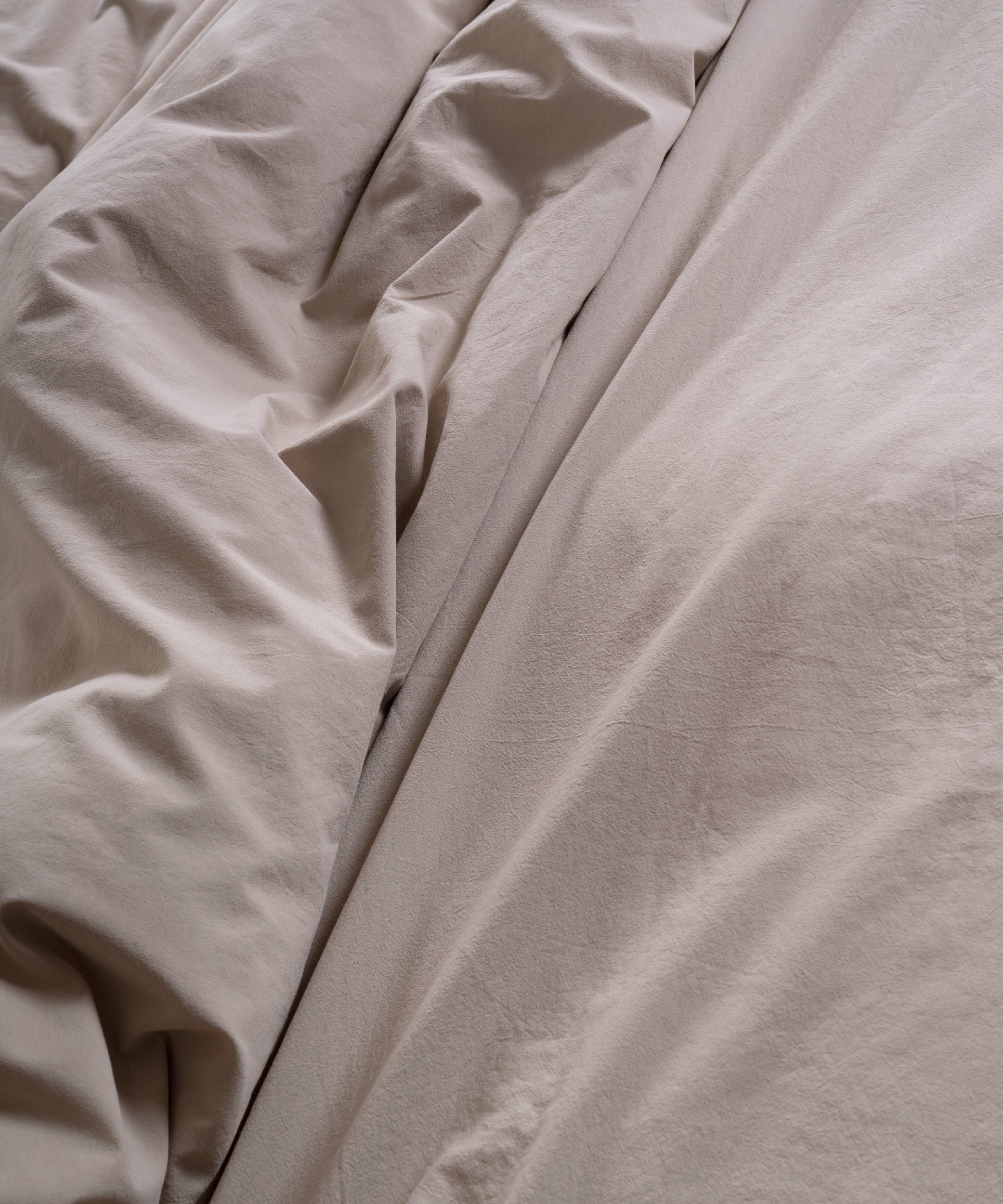 Stonewash 100% Soft Cotton Duvet Cover Set Oxfordtan - Beige