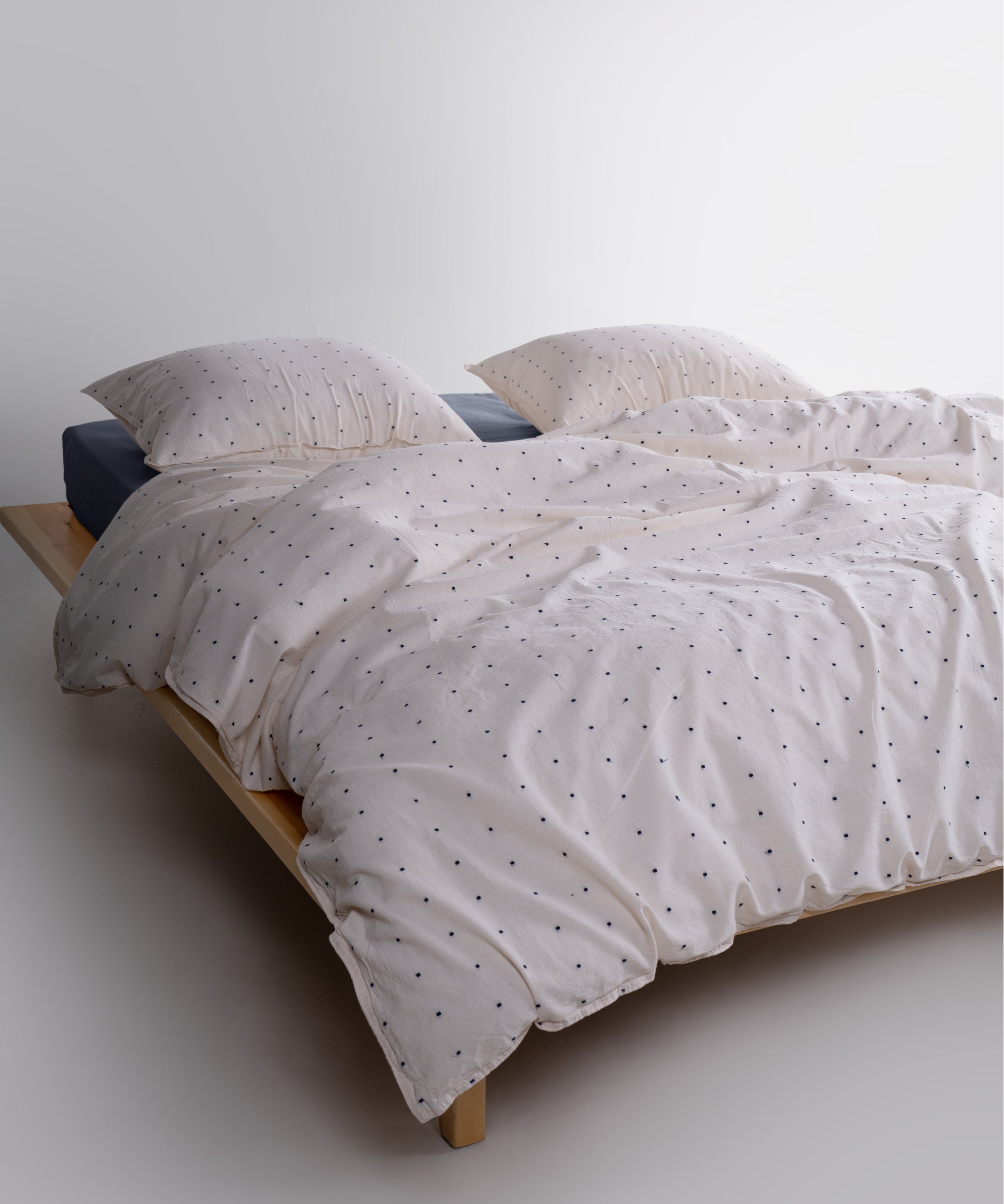 Garmenwashed Point 100% Cotton Duvet Cover Set