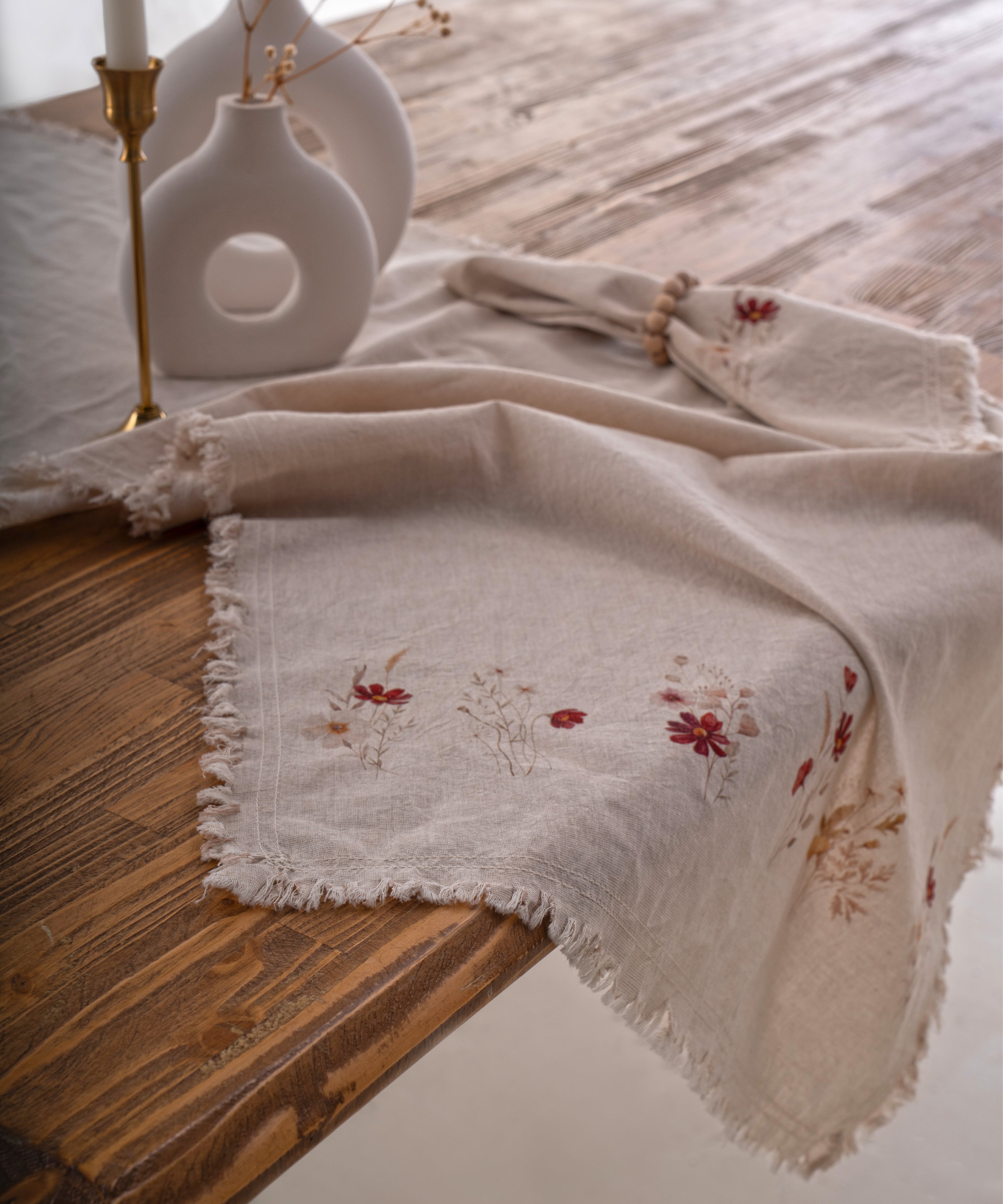 Brise Printanière 100% Cotton Garment Wash Runner 2 pcs - 40X150cm