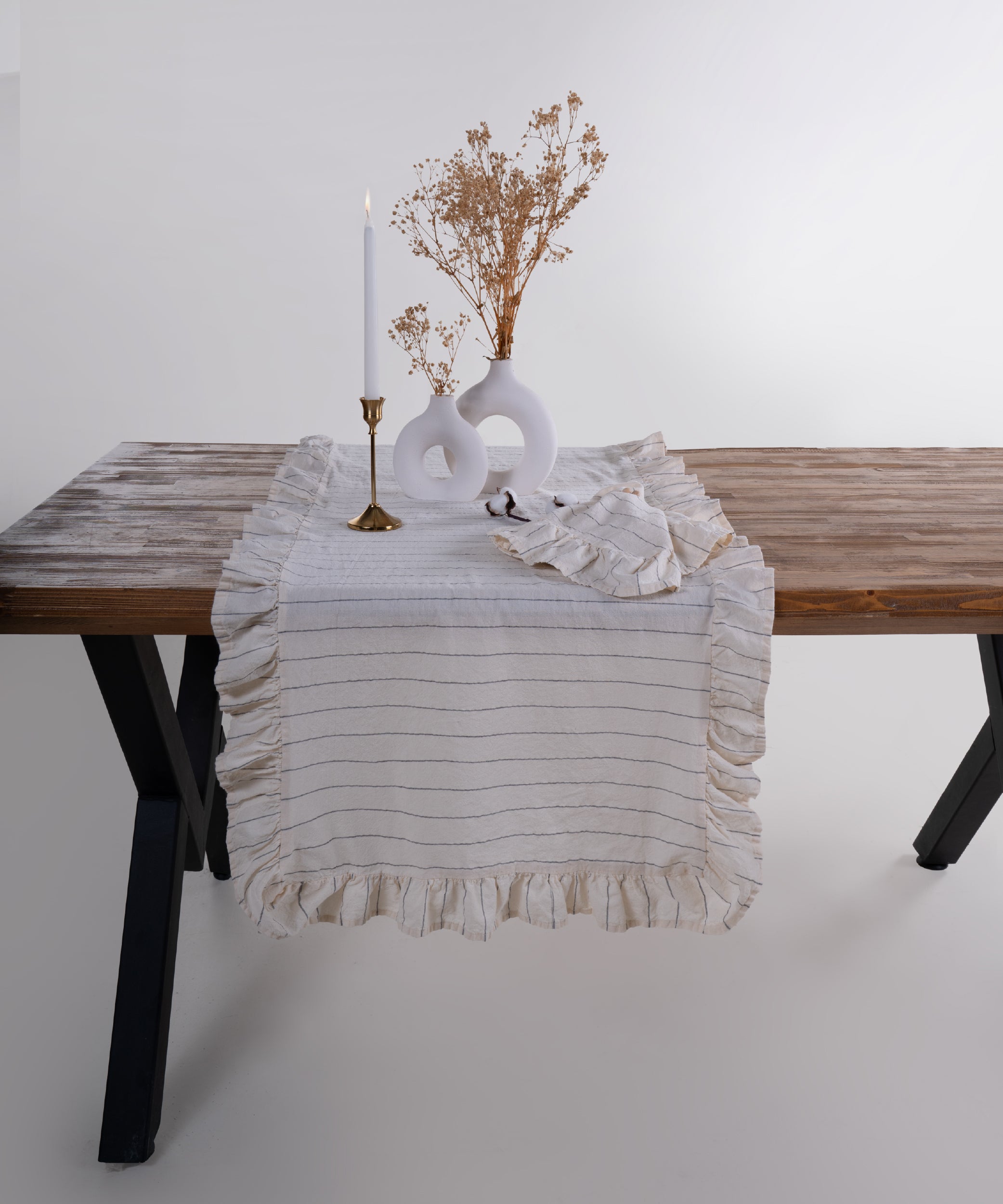 Leila 100% Cotton Garment Wash Runner 2 pcs - 40X150cm